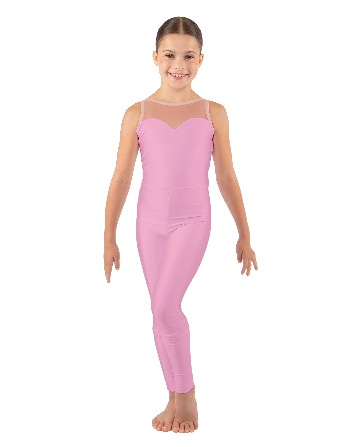 Solid Lycra Mesh Sweetheart Unitard