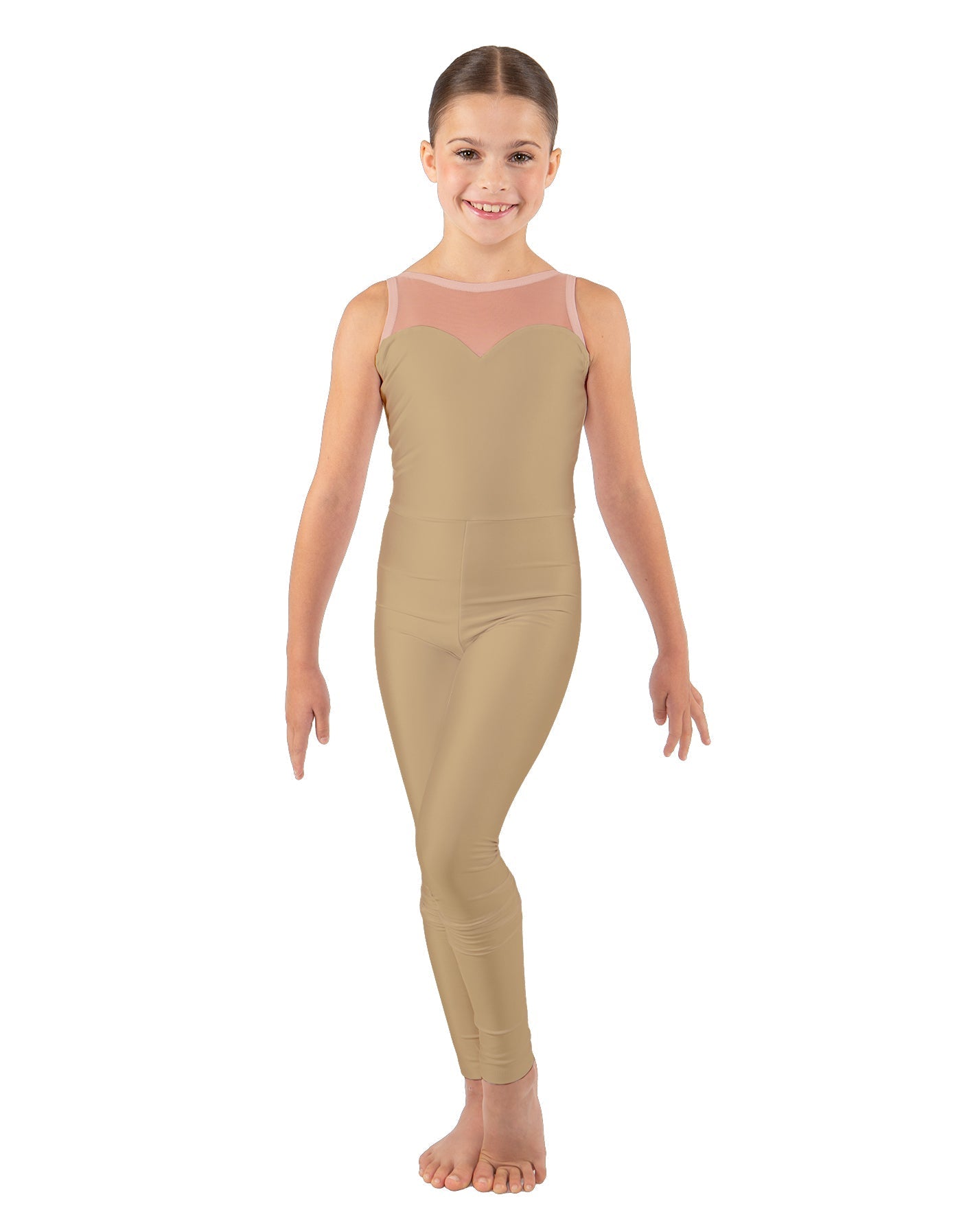 Solid Lycra Mesh Sweetheart Unitard