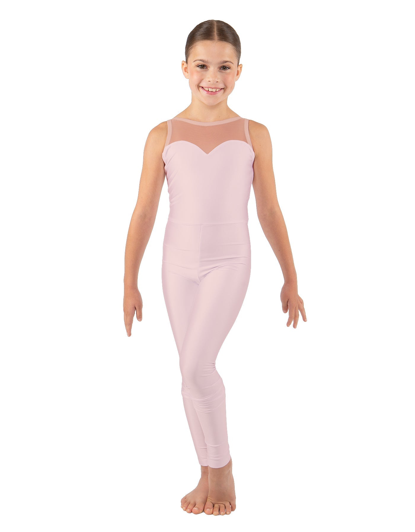 Solid Lycra Mesh Sweetheart Unitard