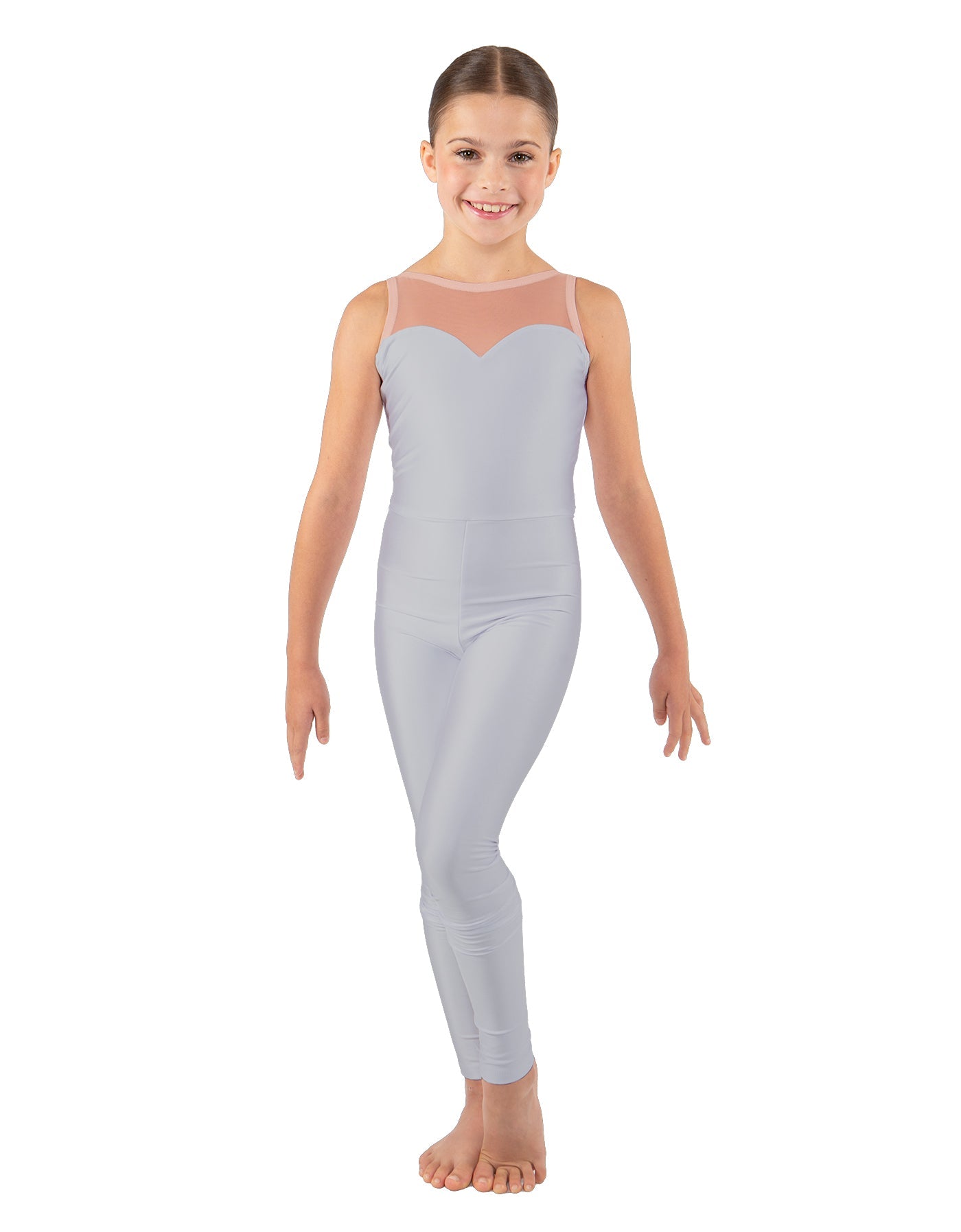 Solid Lycra Mesh Sweetheart Unitard