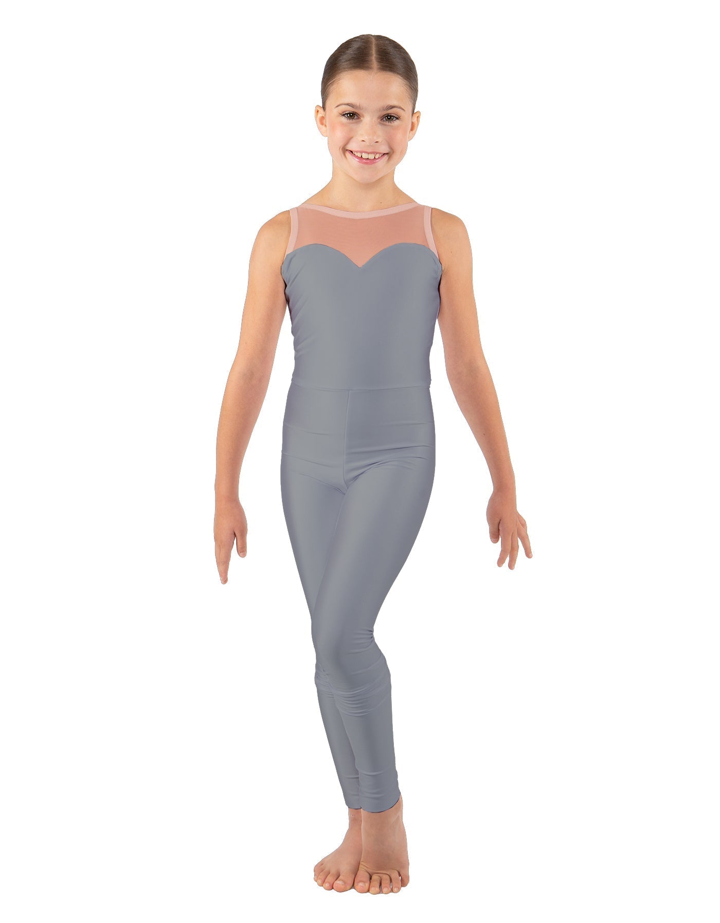 Solid Lycra Mesh Sweetheart Unitard