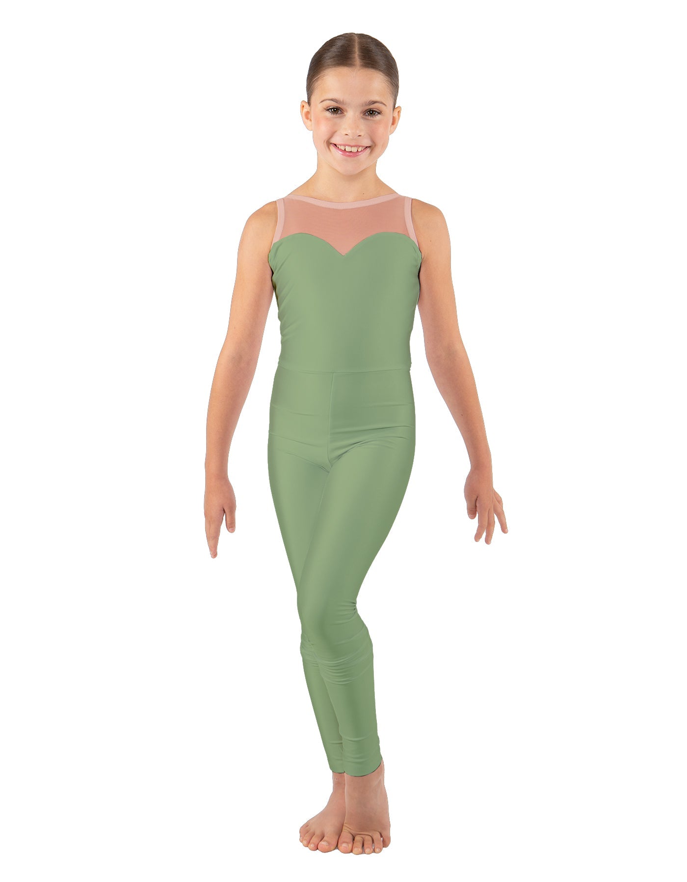 Solid Lycra Mesh Sweetheart Unitard