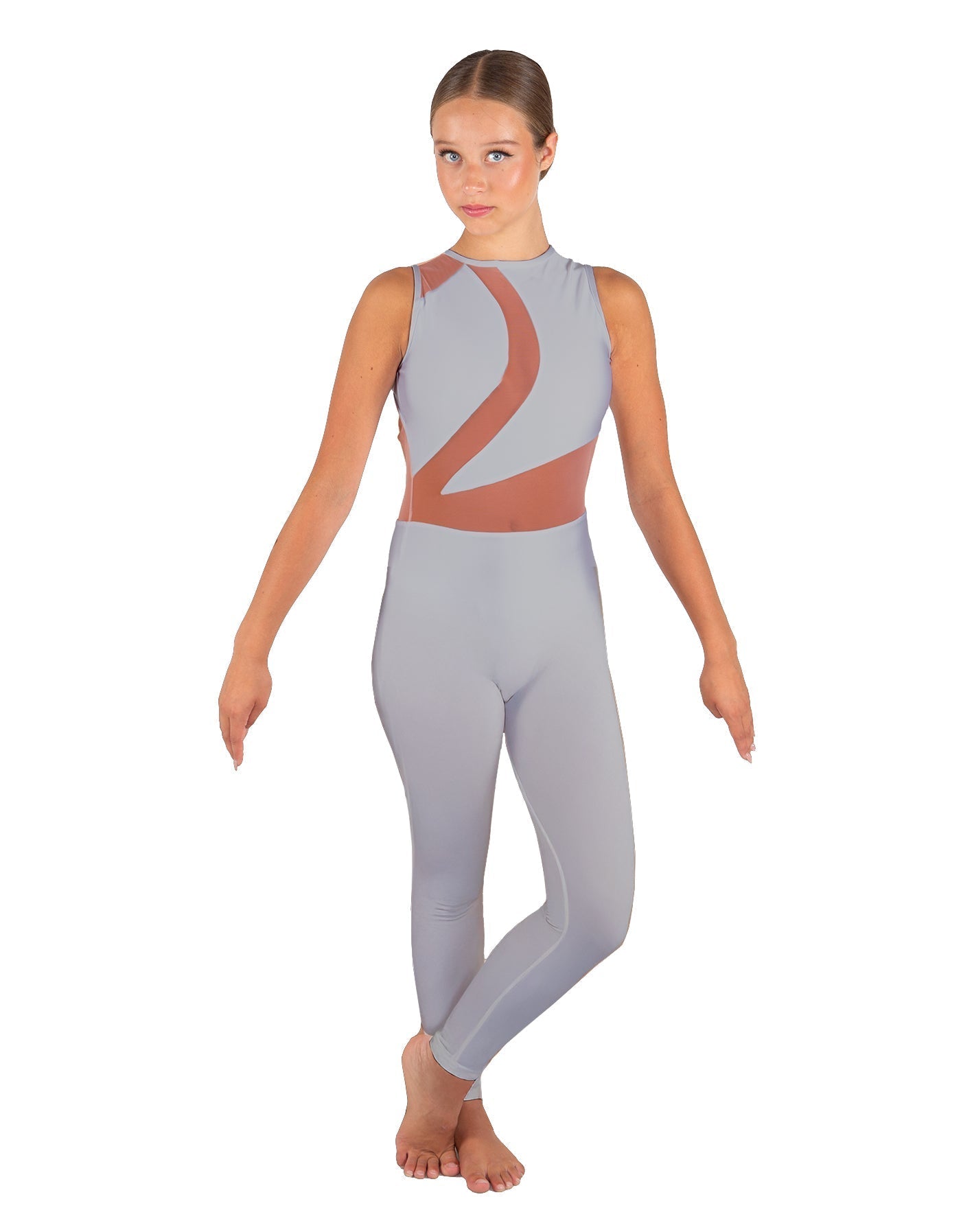 Solid Lycra Embrace Sleeveless Unitard