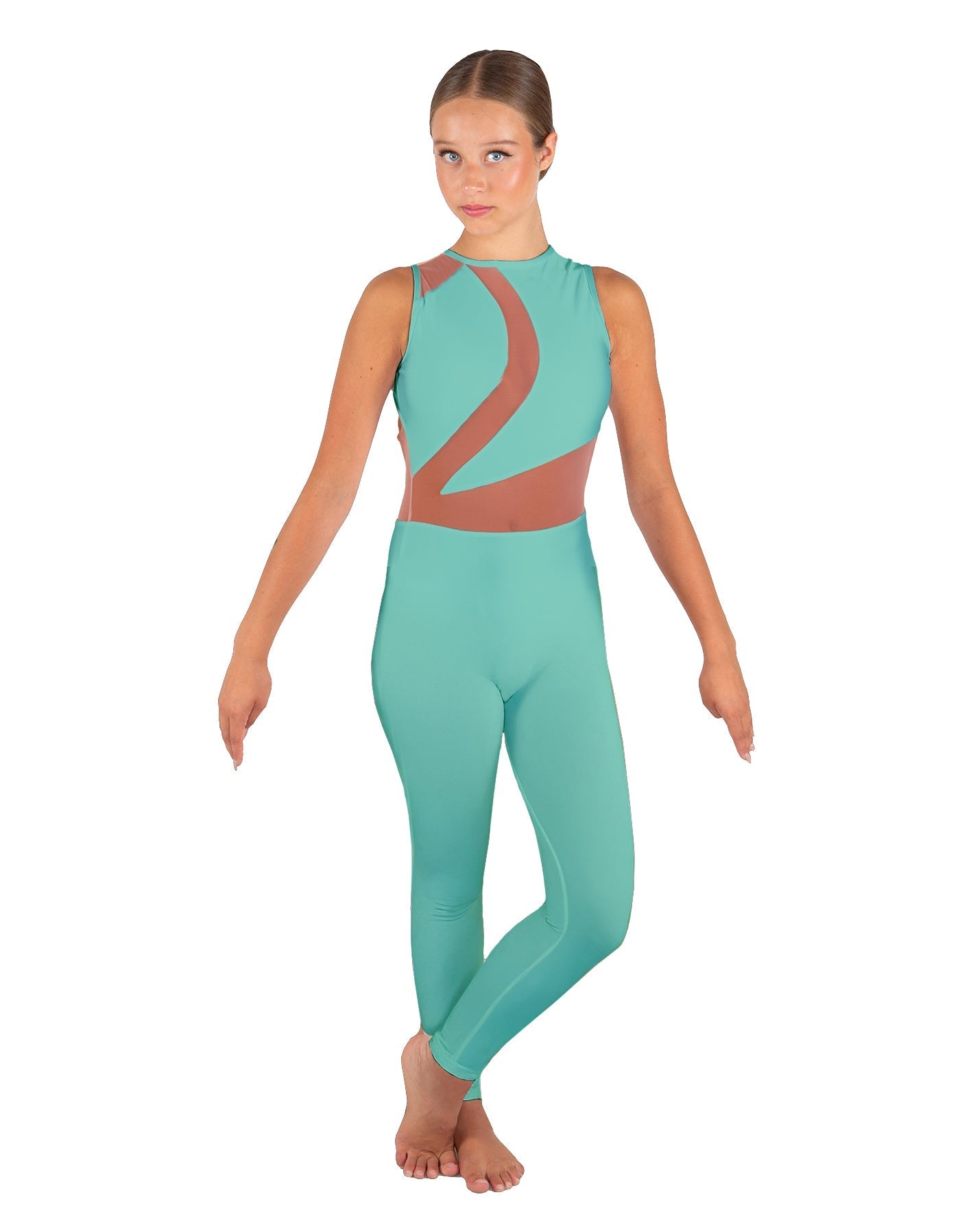 Solid Lycra Embrace Sleeveless Unitard
