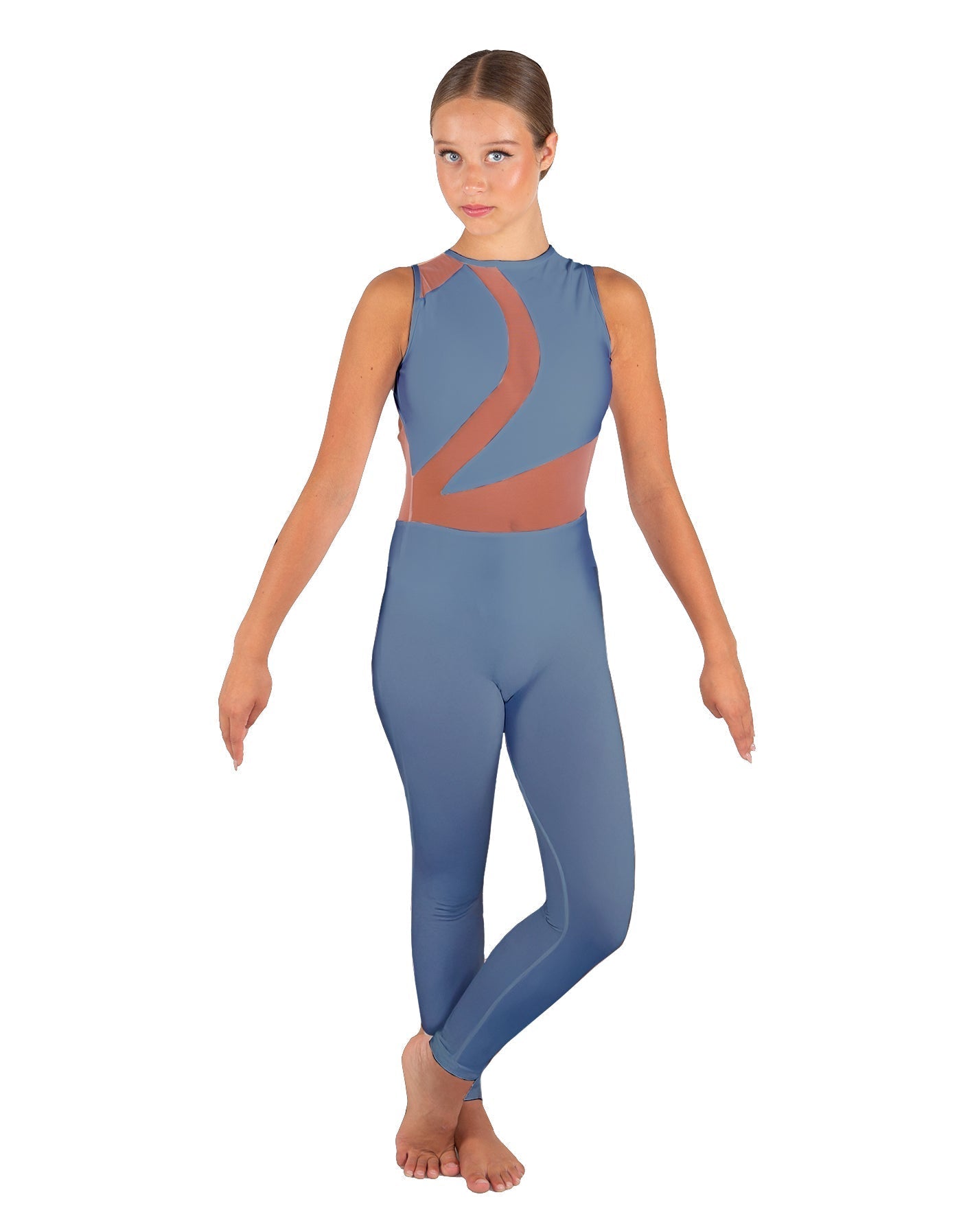 Solid Lycra Embrace Sleeveless Unitard