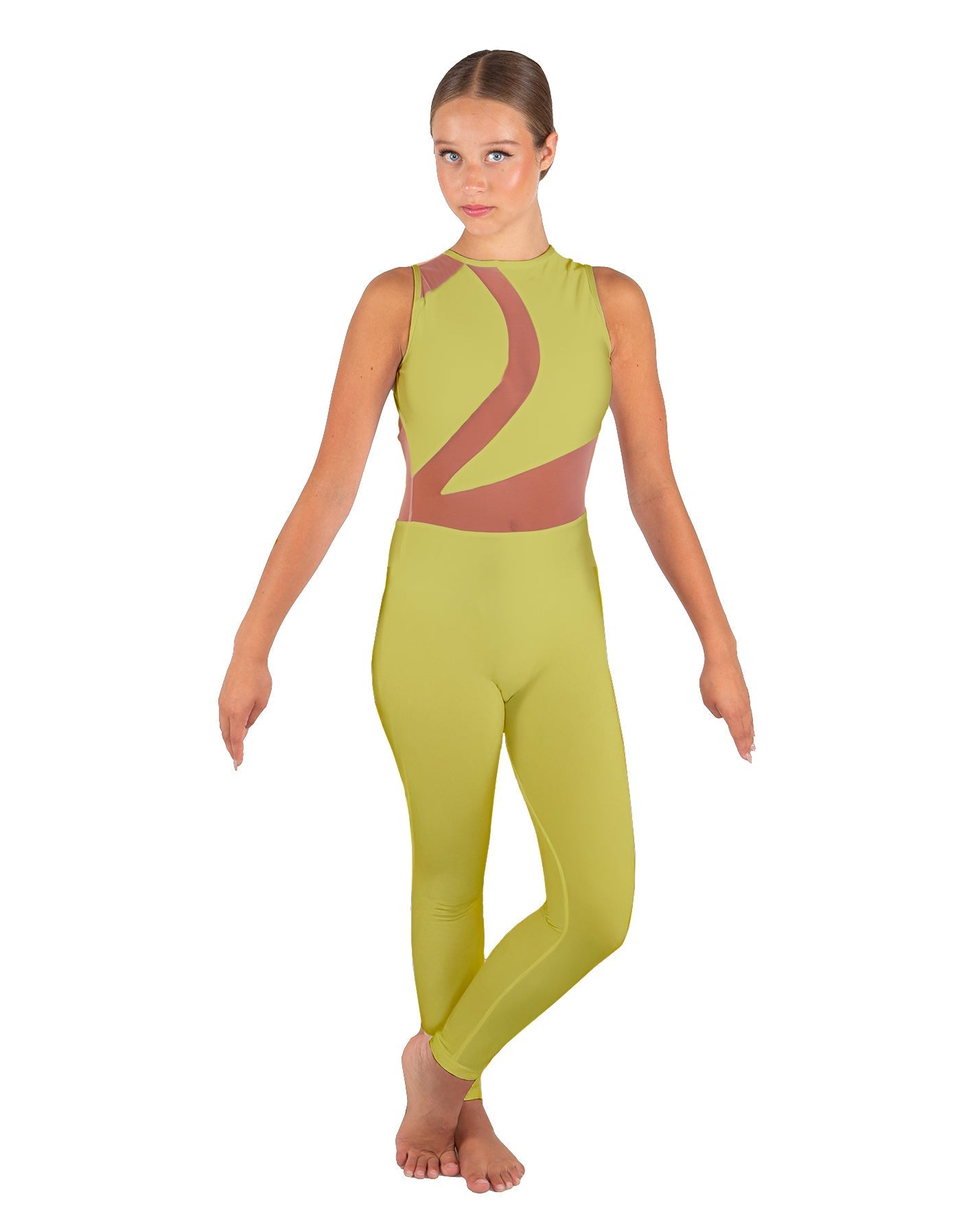 Solid Lycra Embrace Sleeveless Unitard