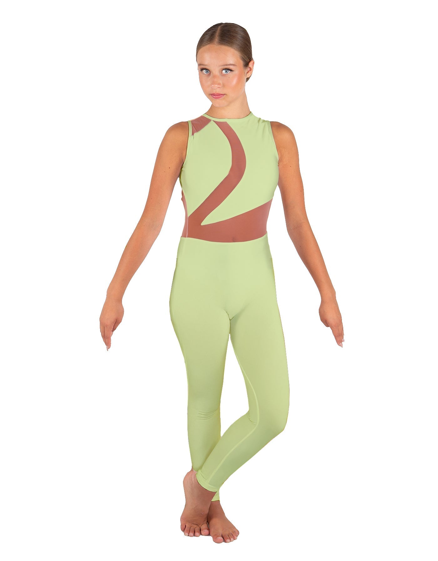 Solid Lycra Embrace Sleeveless Unitard