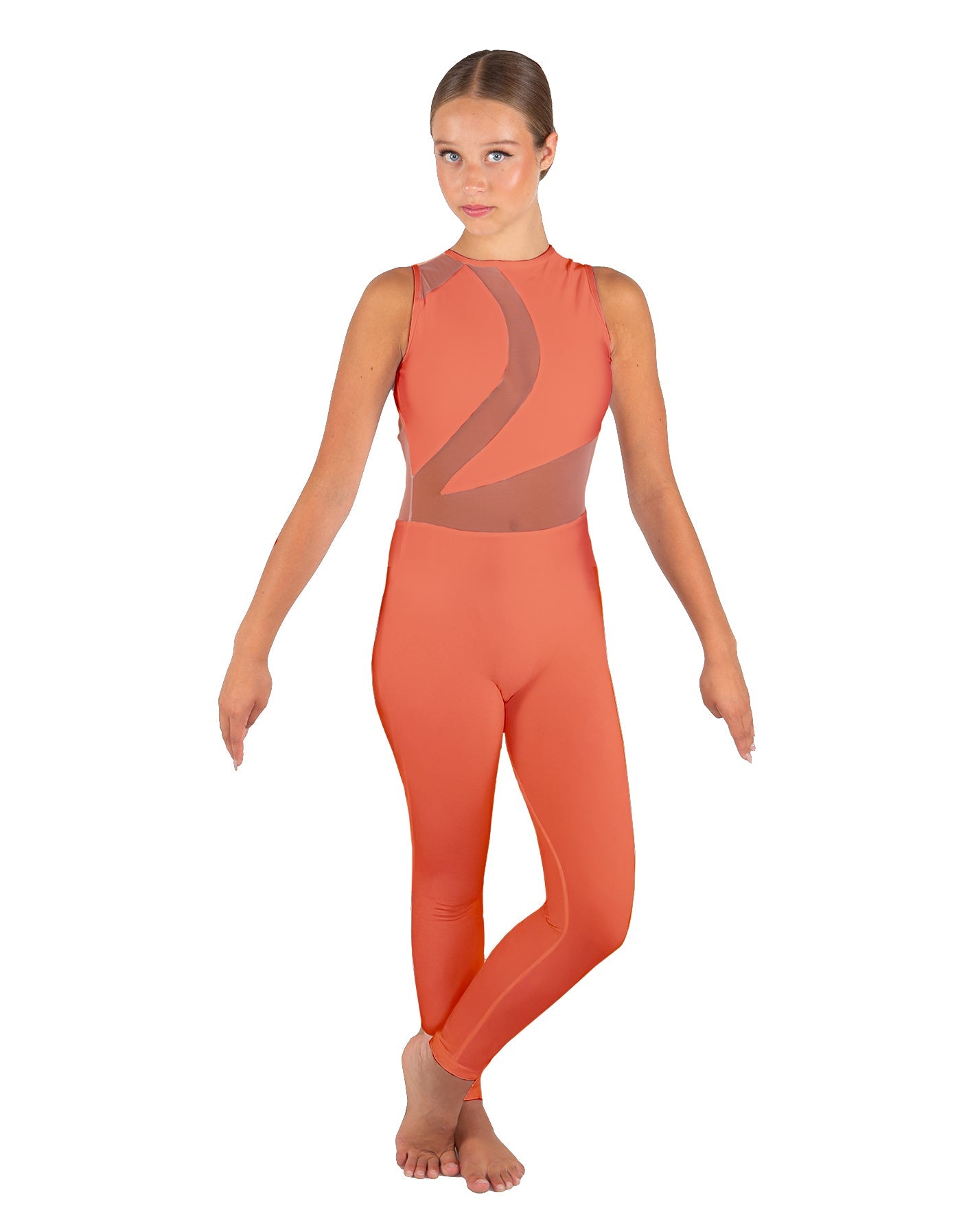 Solid Lycra Embrace Sleeveless Unitard