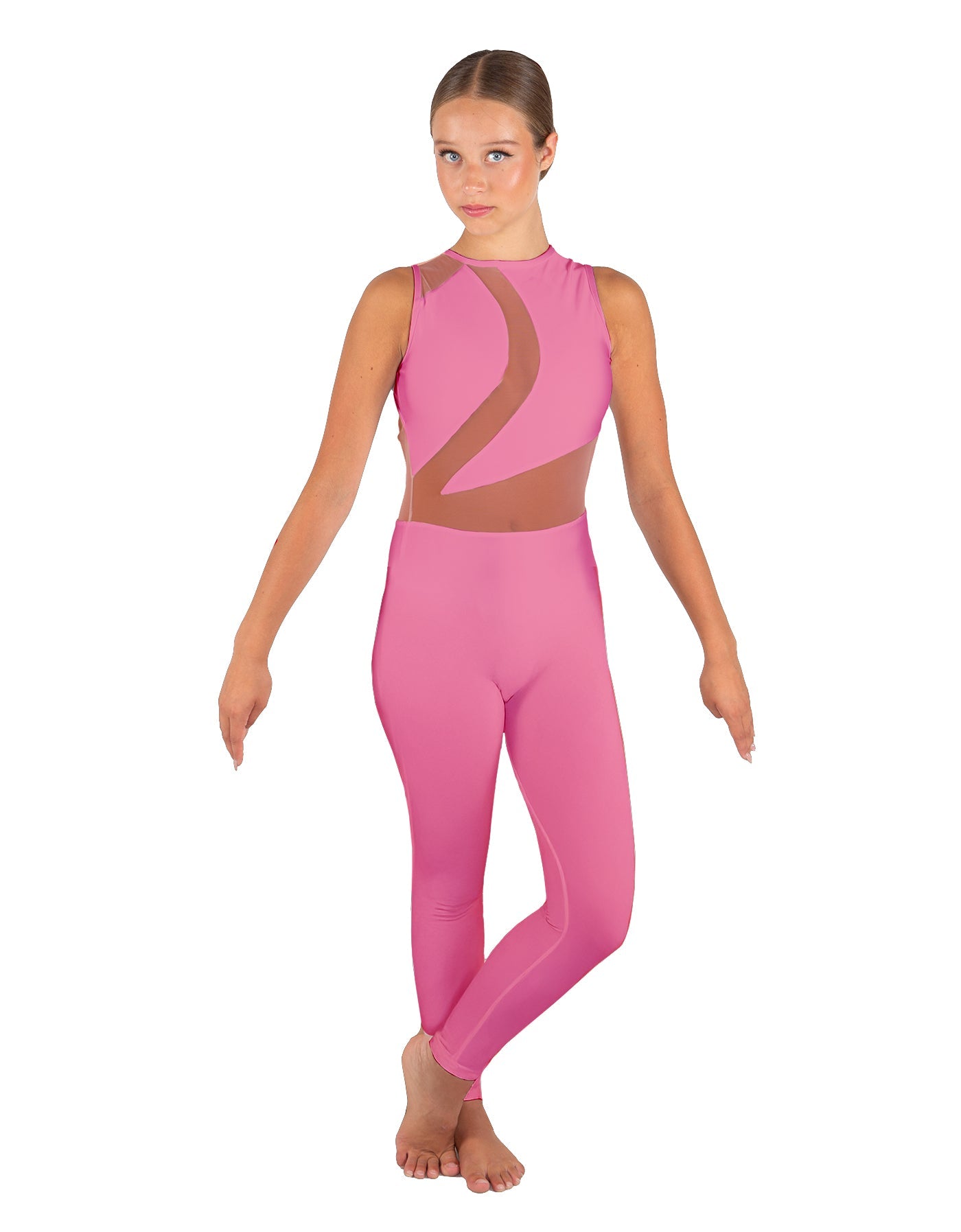 Solid Lycra Embrace Sleeveless Unitard