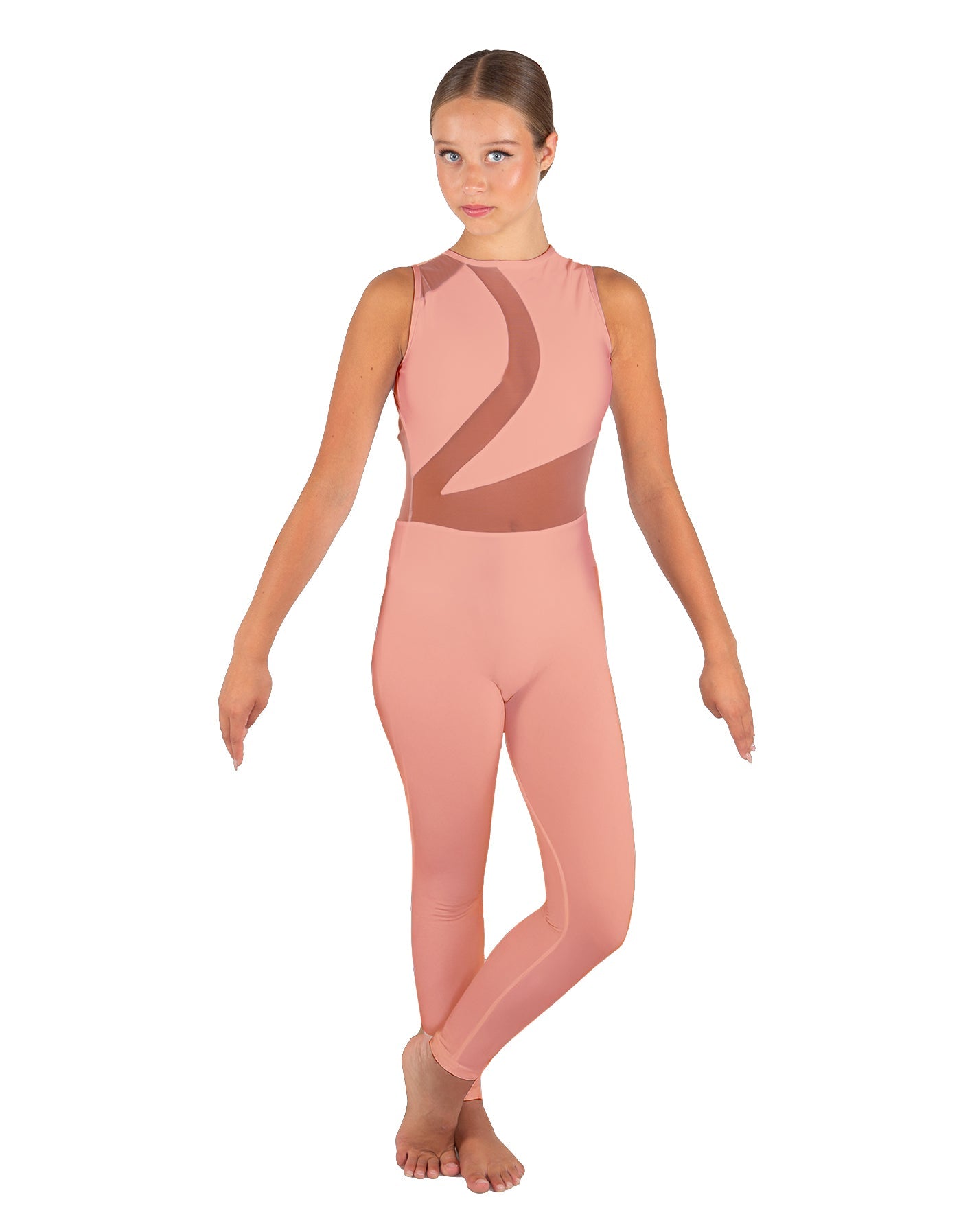 Solid Lycra Embrace Sleeveless Unitard
