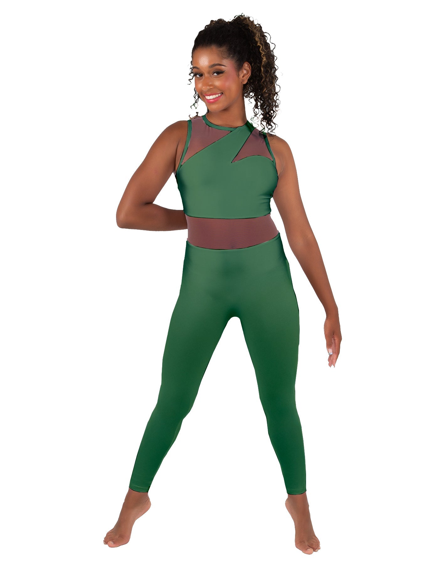 Solid Lycra Ambition Sleeveless Unitard