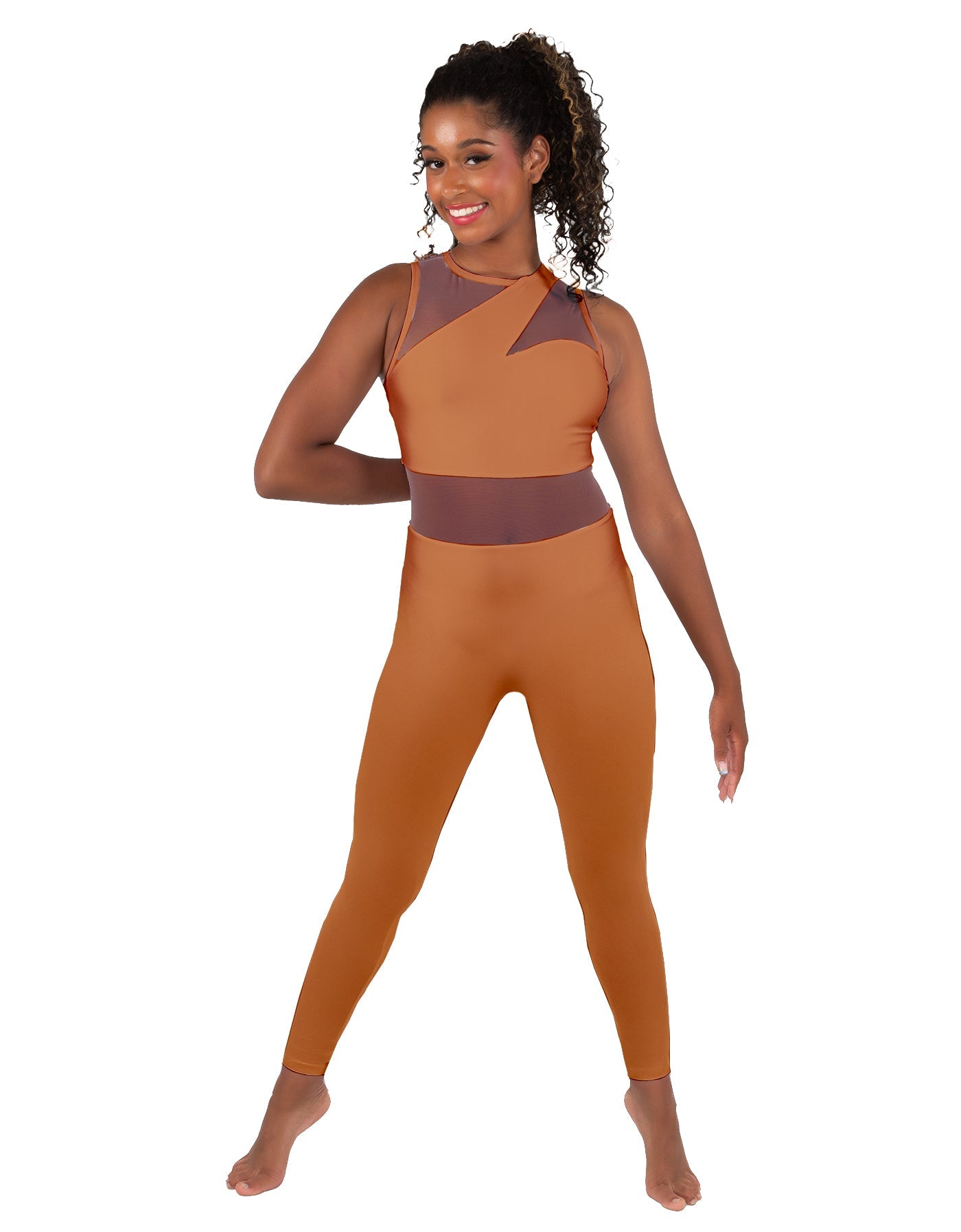 Solid Lycra Ambition Sleeveless Unitard