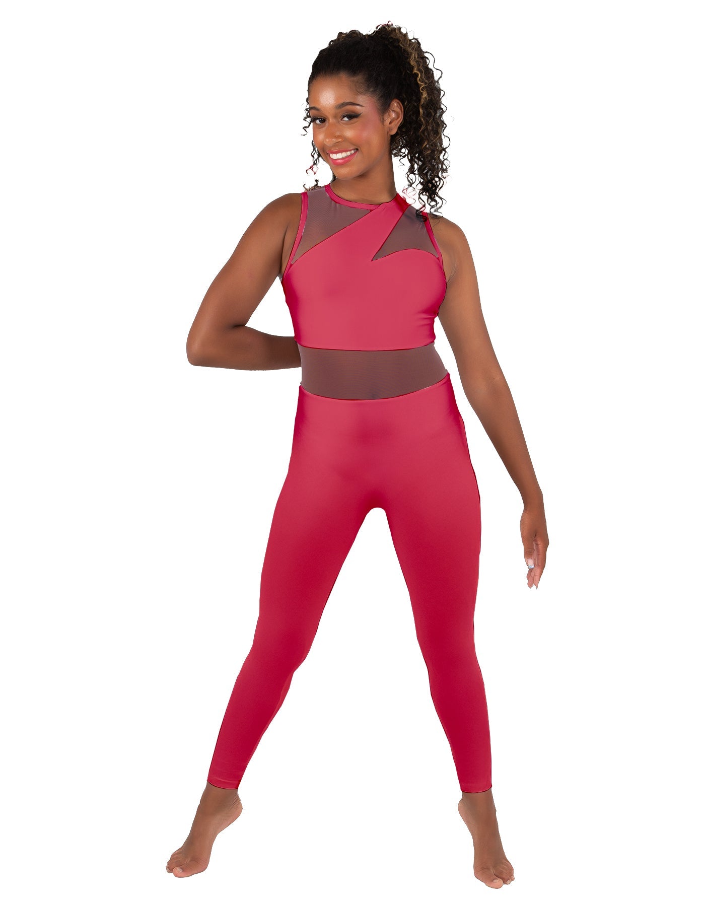 Solid Lycra Ambition Sleeveless Unitard