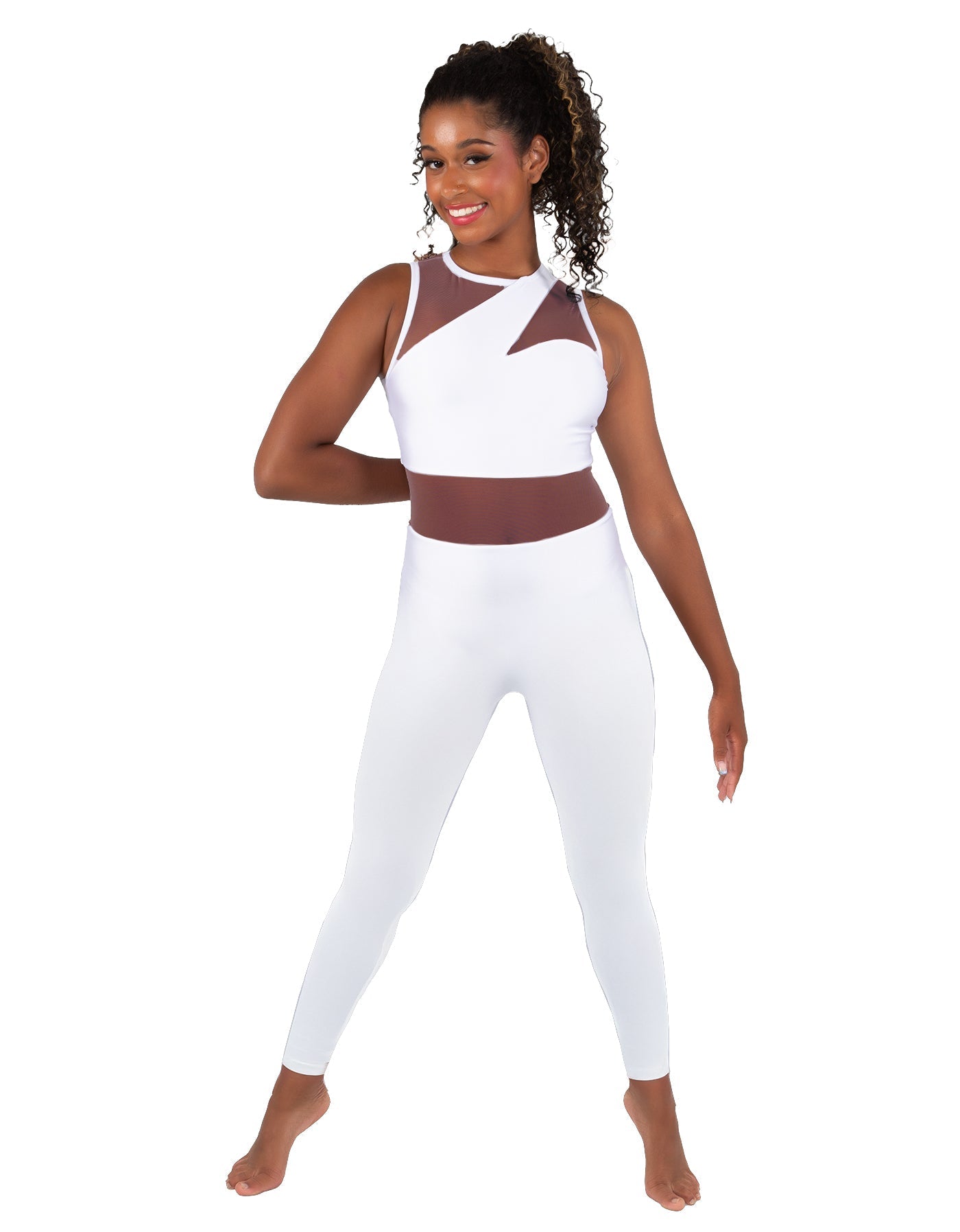 Solid Lycra Ambition Sleeveless Unitard