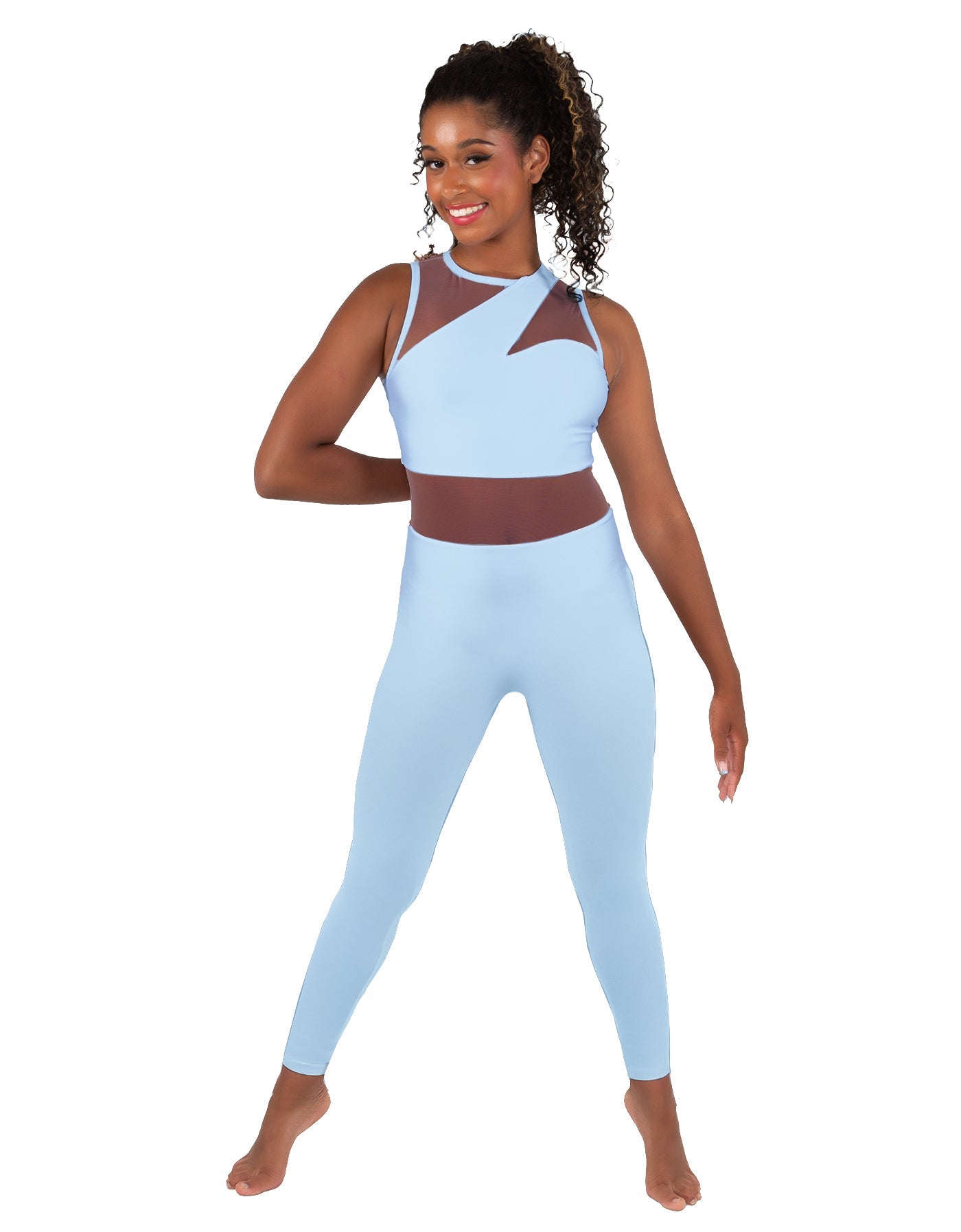 Solid Lycra Ambition Sleeveless Unitard
