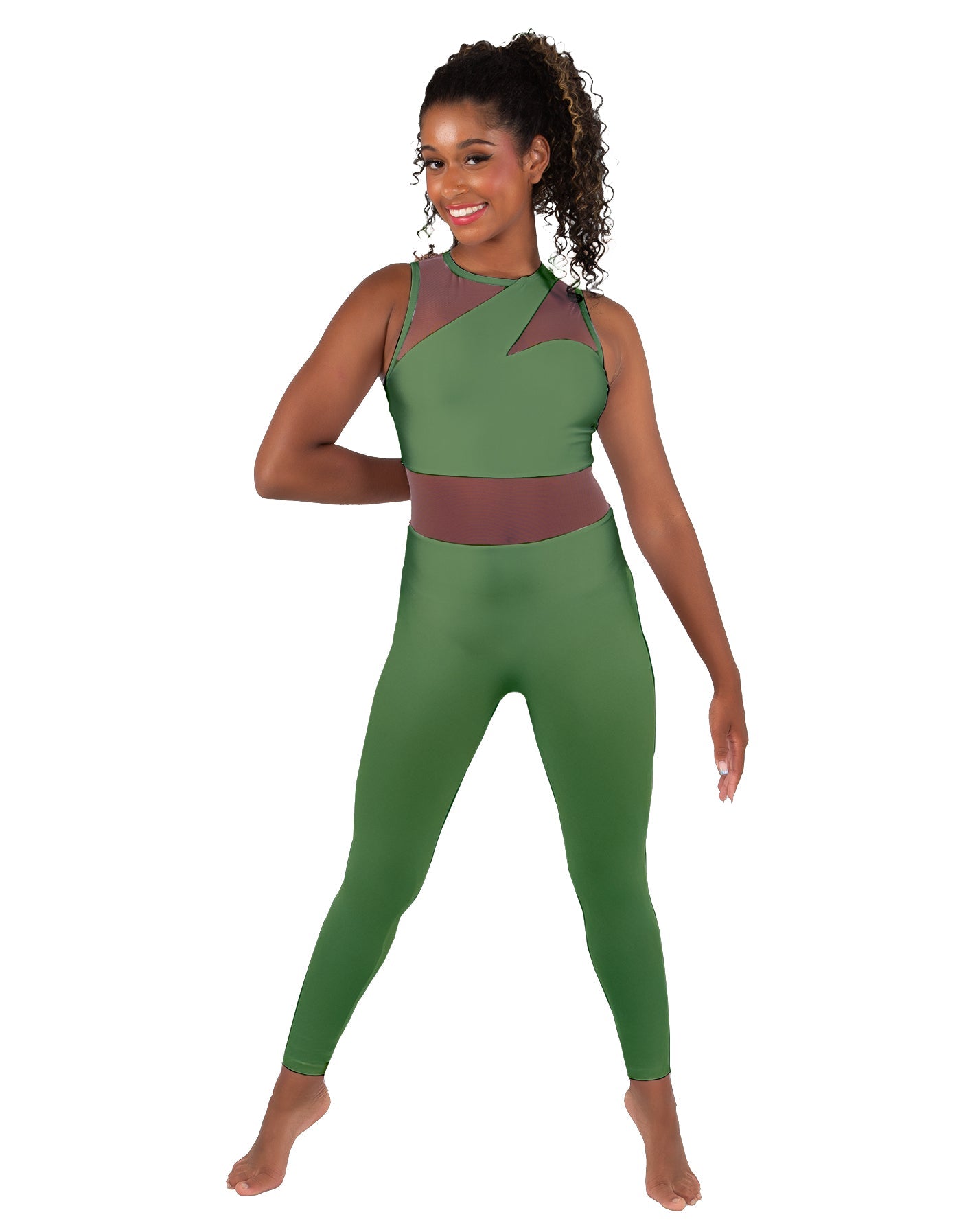 Solid Lycra Ambition Sleeveless Unitard