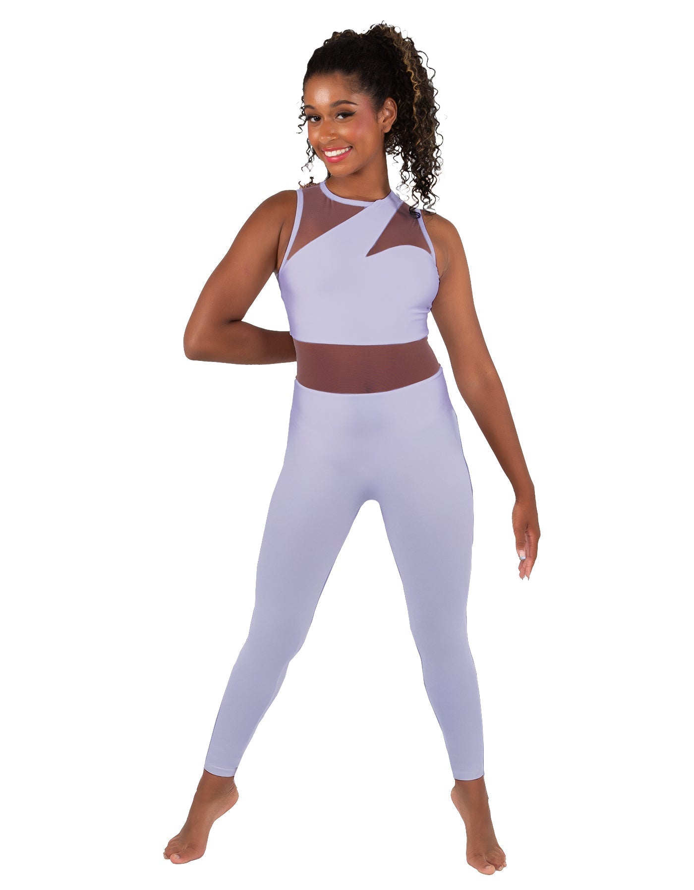 Solid Lycra Ambition Sleeveless Unitard