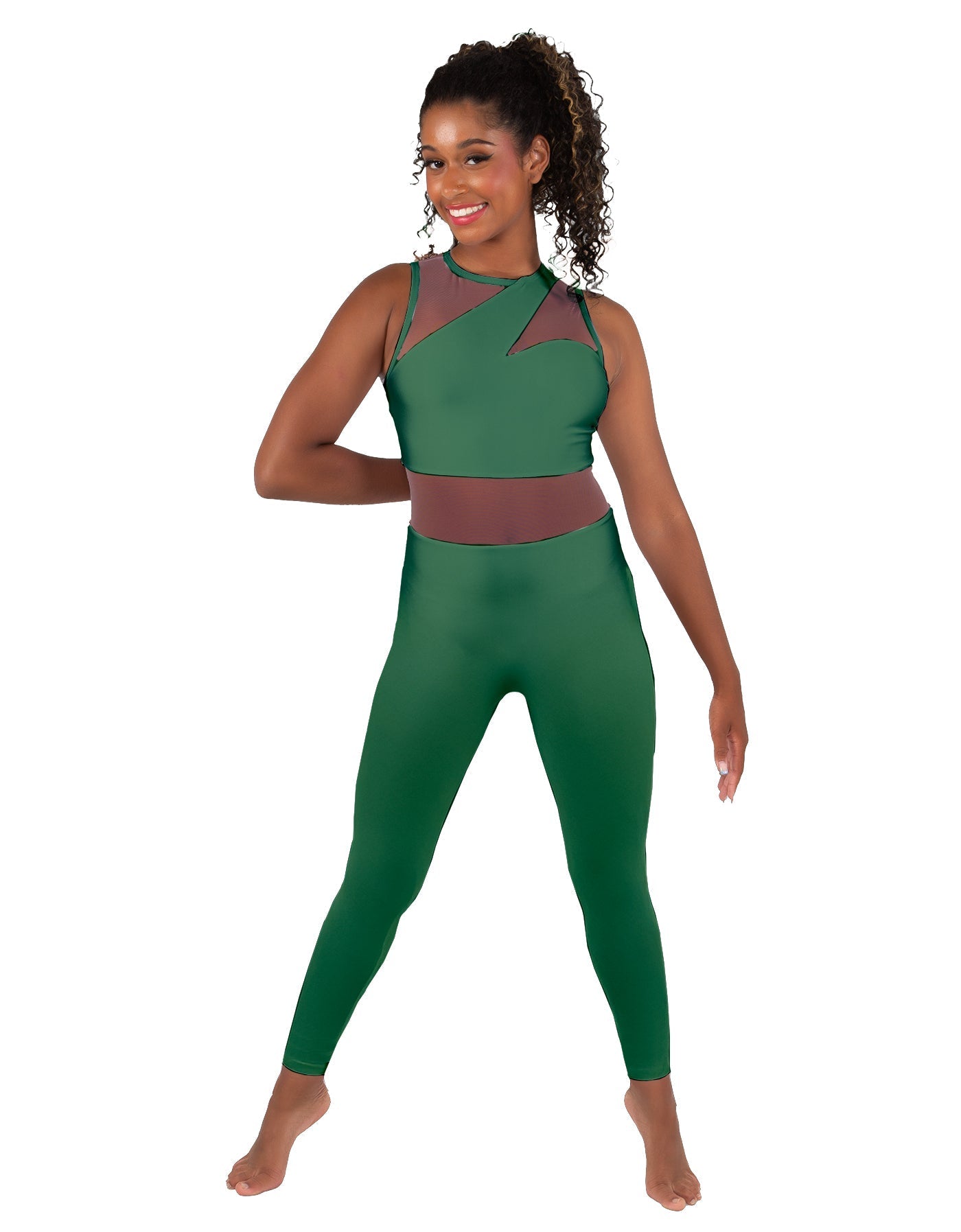 Solid Lycra Ambition Sleeveless Unitard