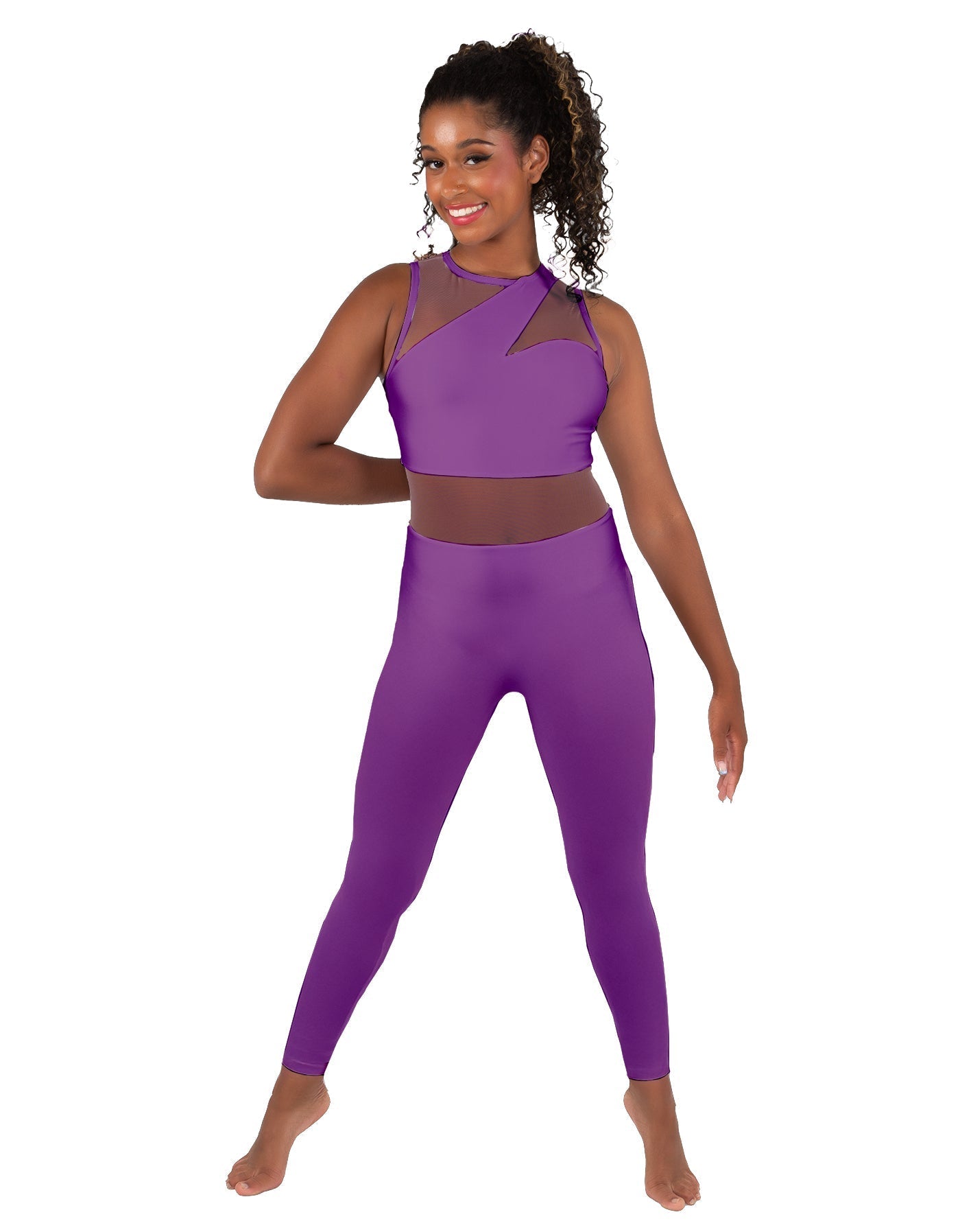 Solid Lycra Ambition Sleeveless Unitard