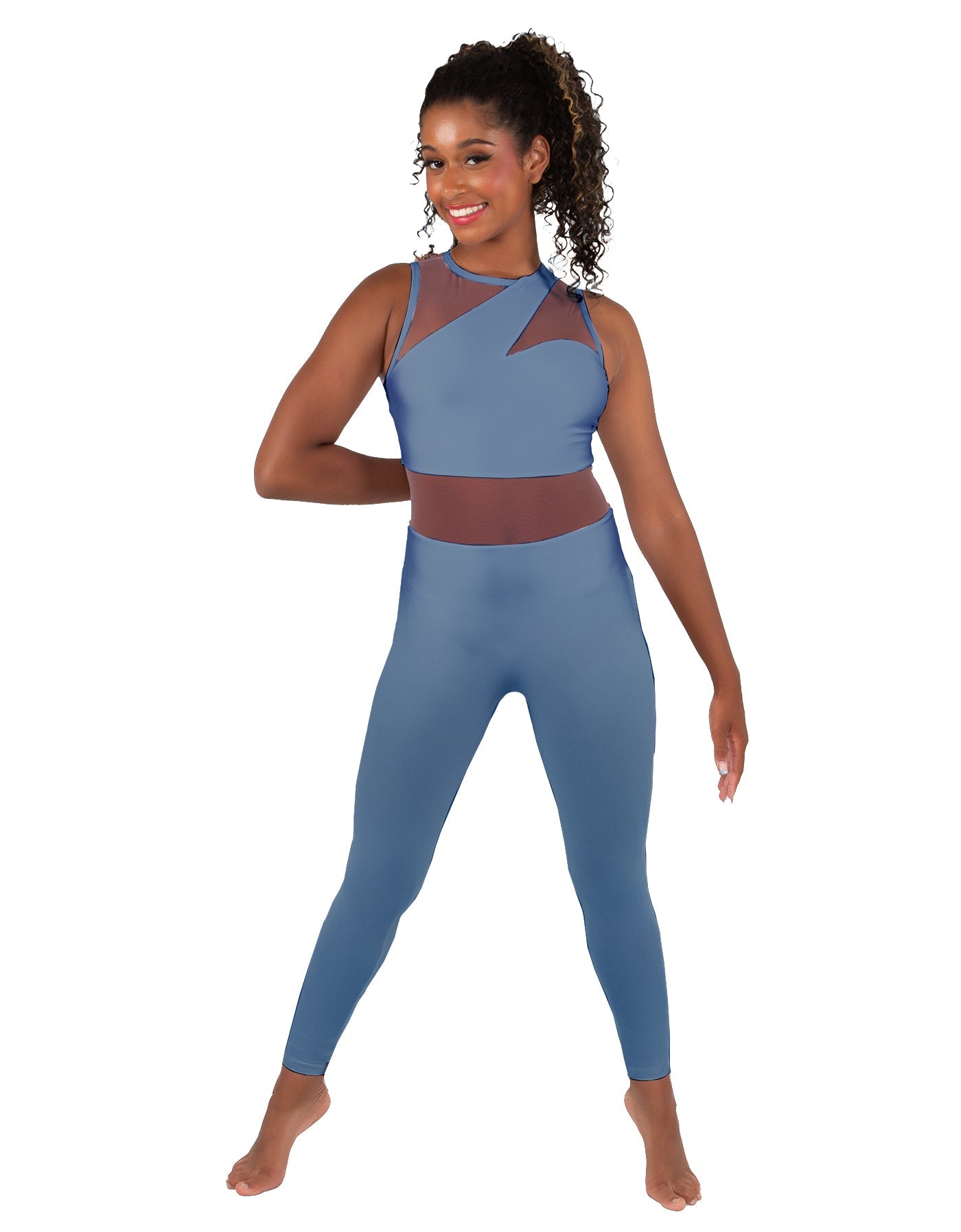 Solid Lycra Ambition Sleeveless Unitard