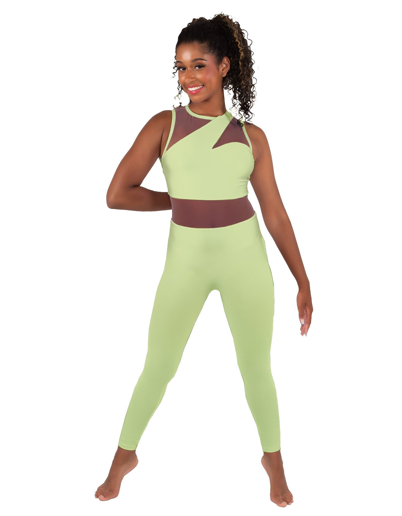 Solid Lycra Ambition Sleeveless Unitard