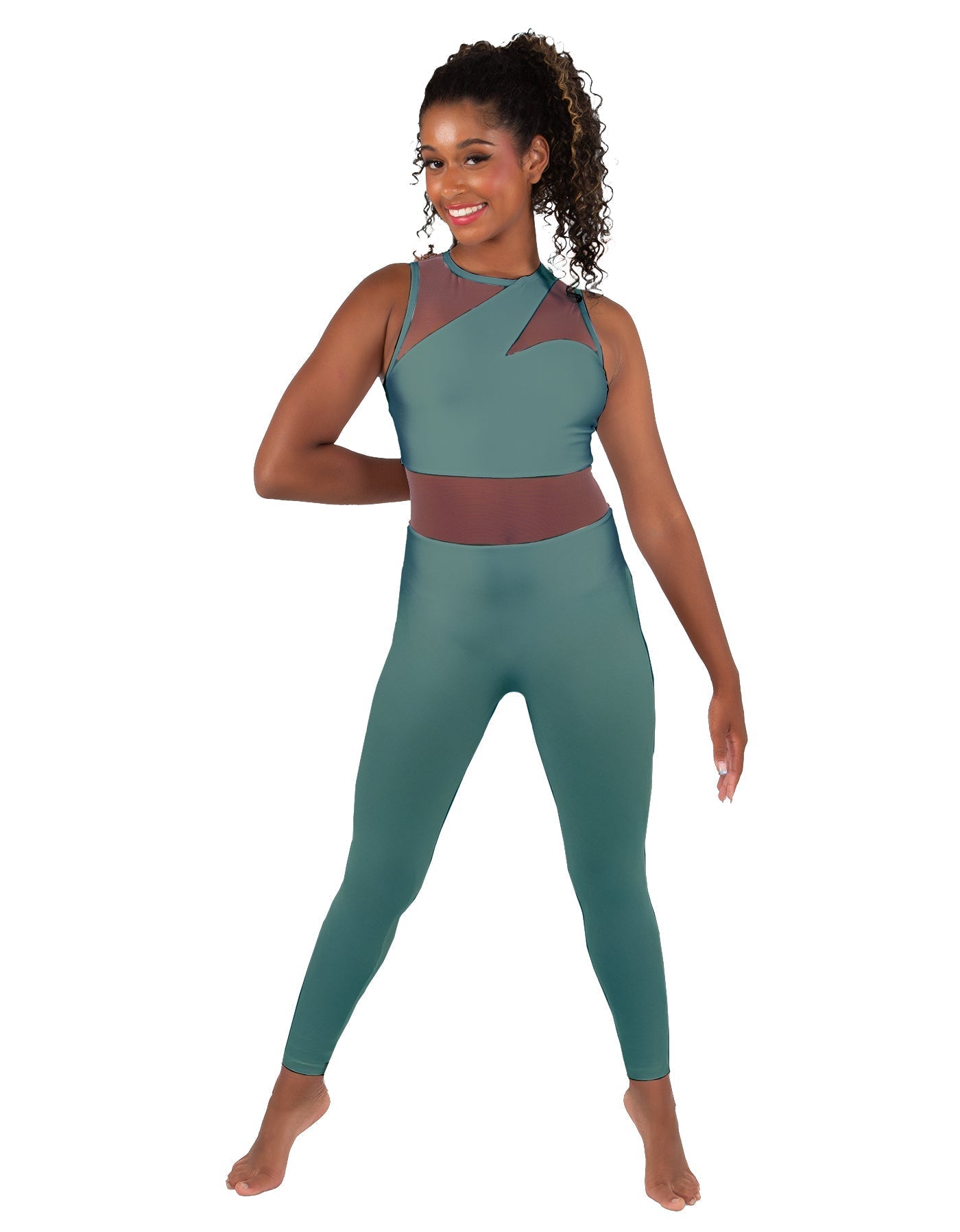Solid Lycra Ambition Sleeveless Unitard
