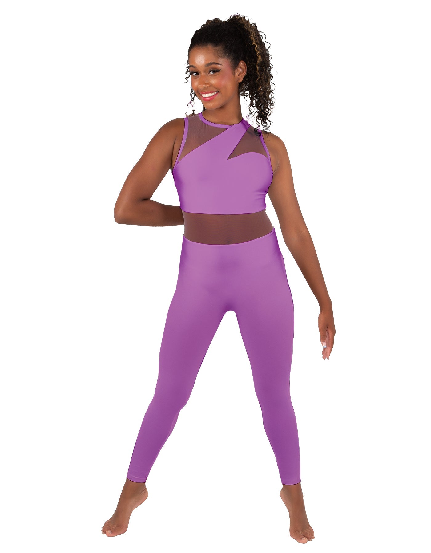 Solid Lycra Ambition Sleeveless Unitard