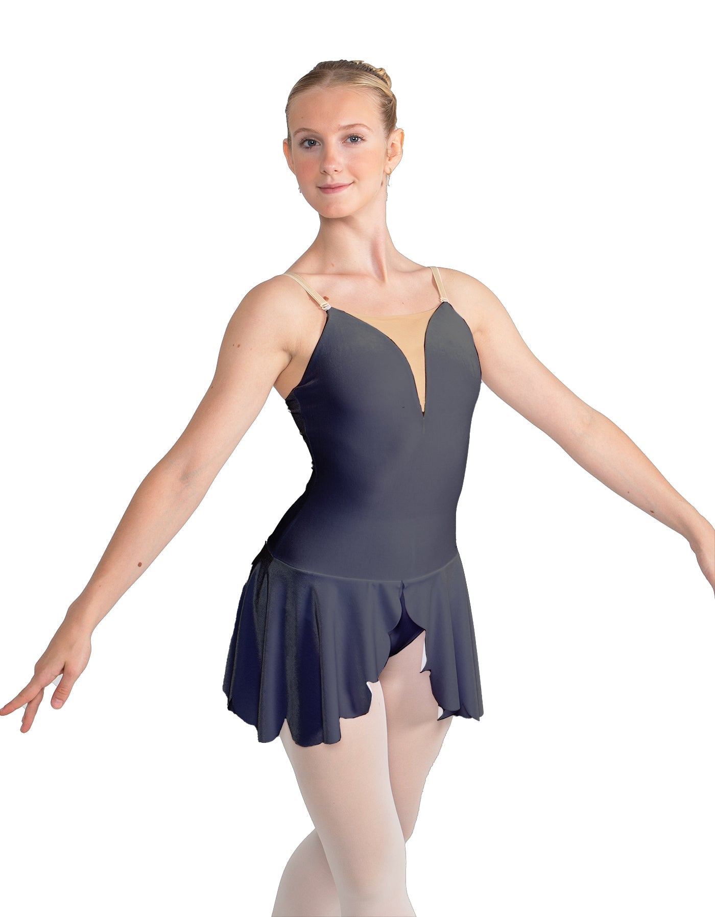 Solid Lycra Regal Leotard with Peplum