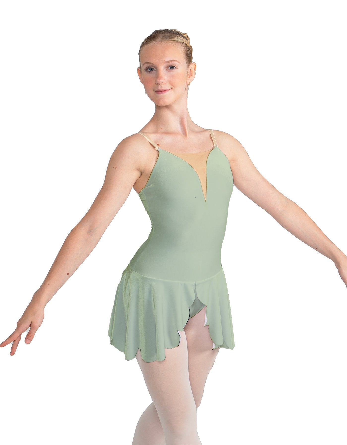 Solid Lycra Regal Leotard with Peplum