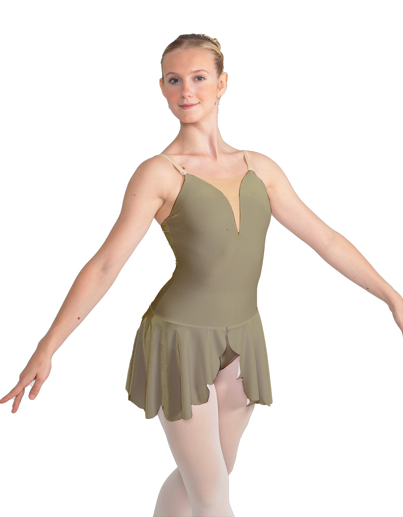 Solid Lycra Regal Leotard with Peplum