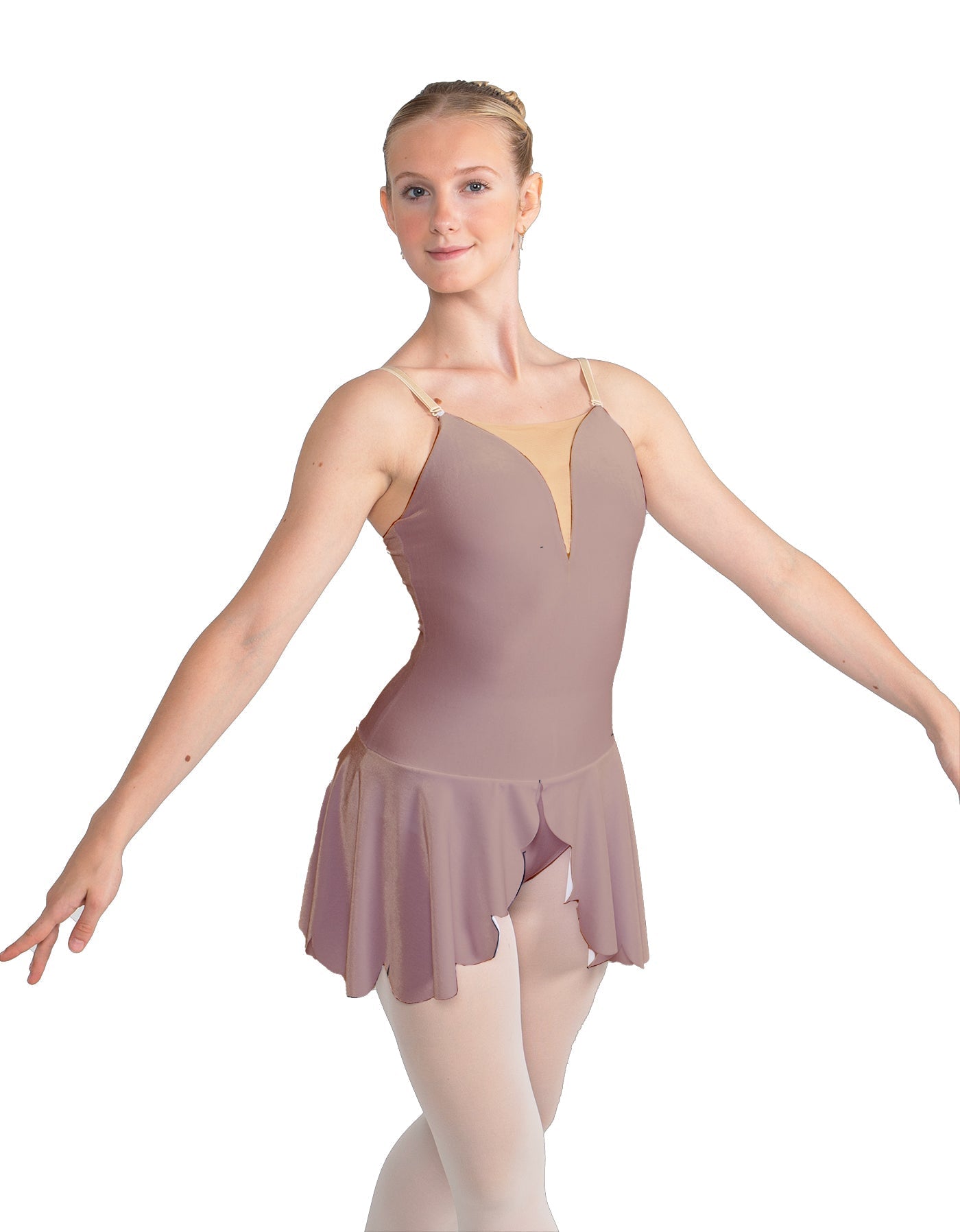 Solid Lycra Regal Leotard with Peplum