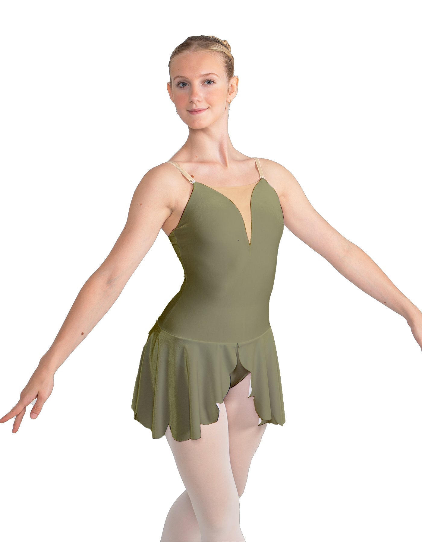 Solid Lycra Regal Leotard with Peplum