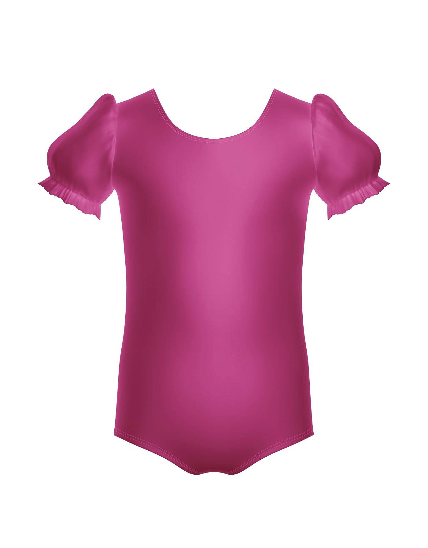 Solid Lycra Puff Sleeve Leotard