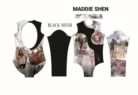 Custom Maddie Shen Lycra/Mesh Shadows Leotard - CXL