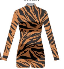 Custom Tiger Mesh Biketard