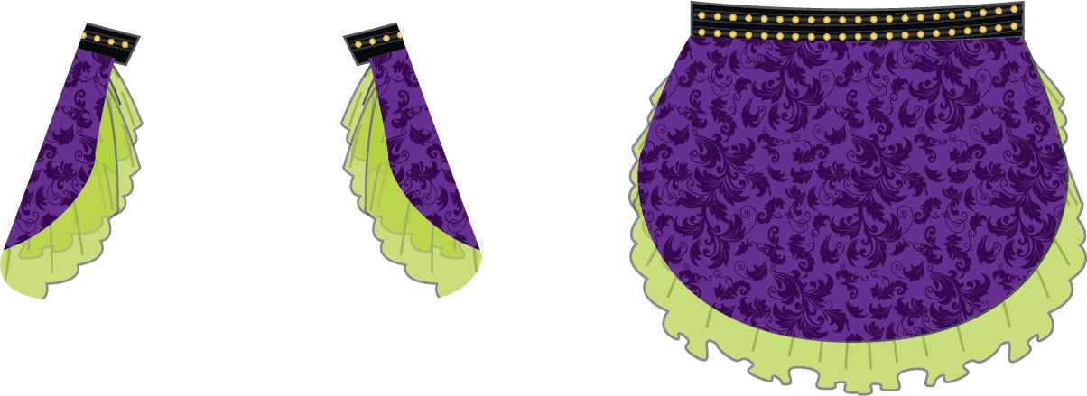 Custom Wicked Little Girls Pettibustle with Top Skirt