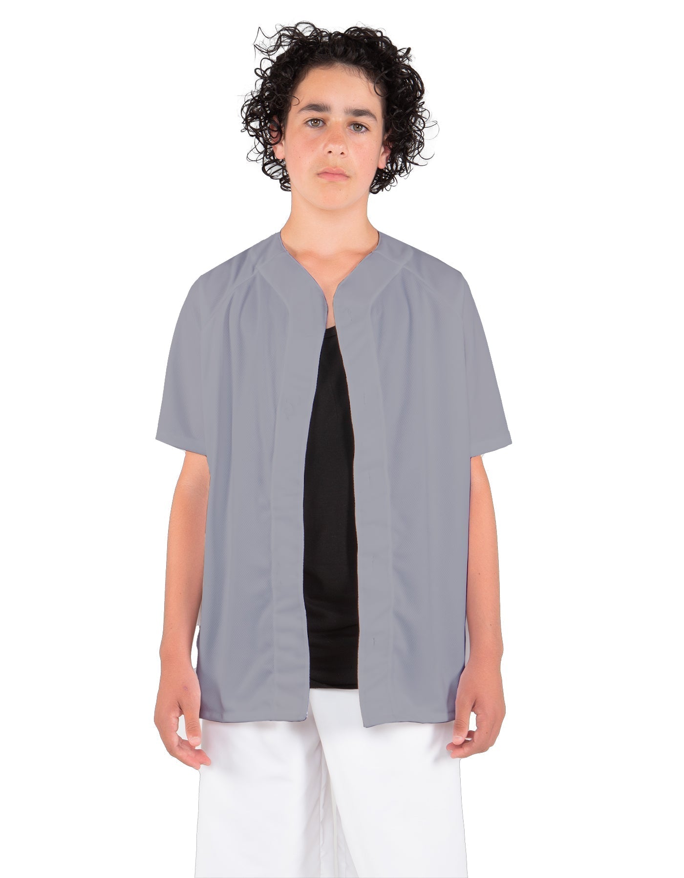 Solid Baseball Jersey With Snaps