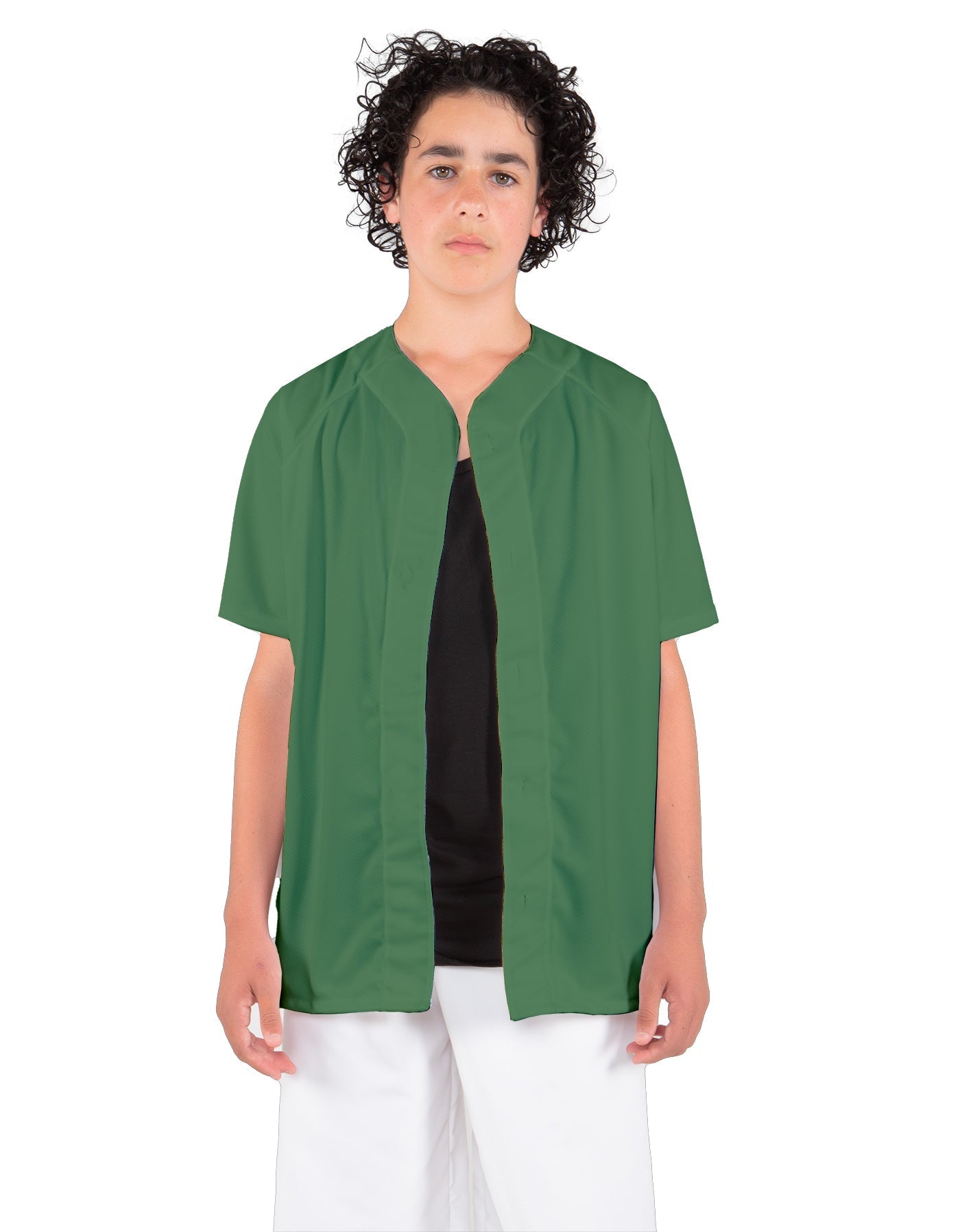 Solid Baseball Jersey With Snaps