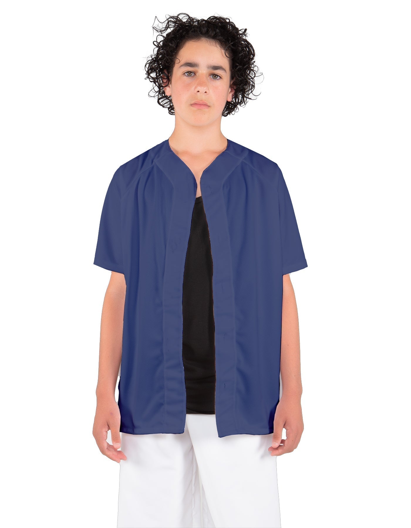 Solid Baseball Jersey With Snaps