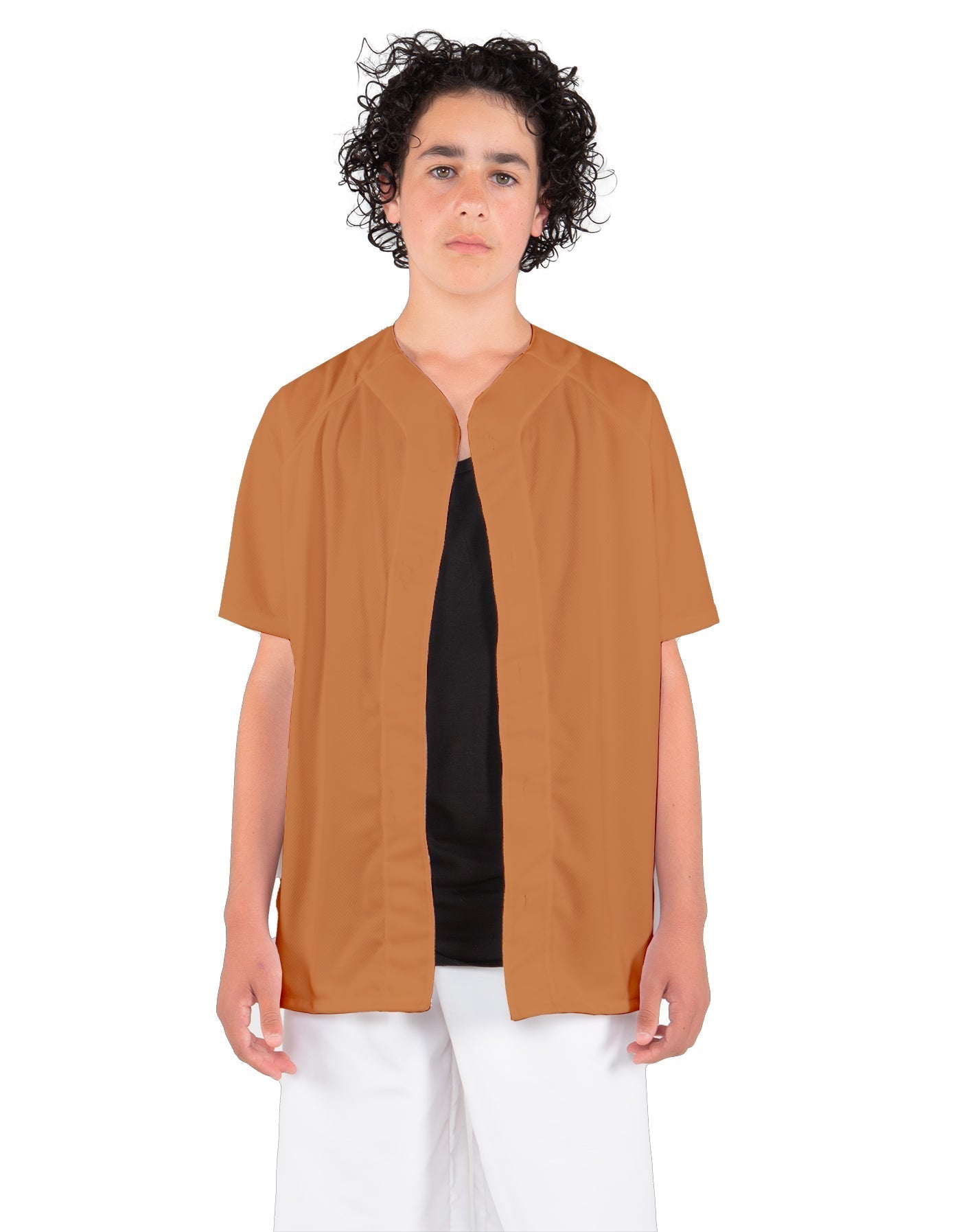 Solid Baseball Jersey With Snaps