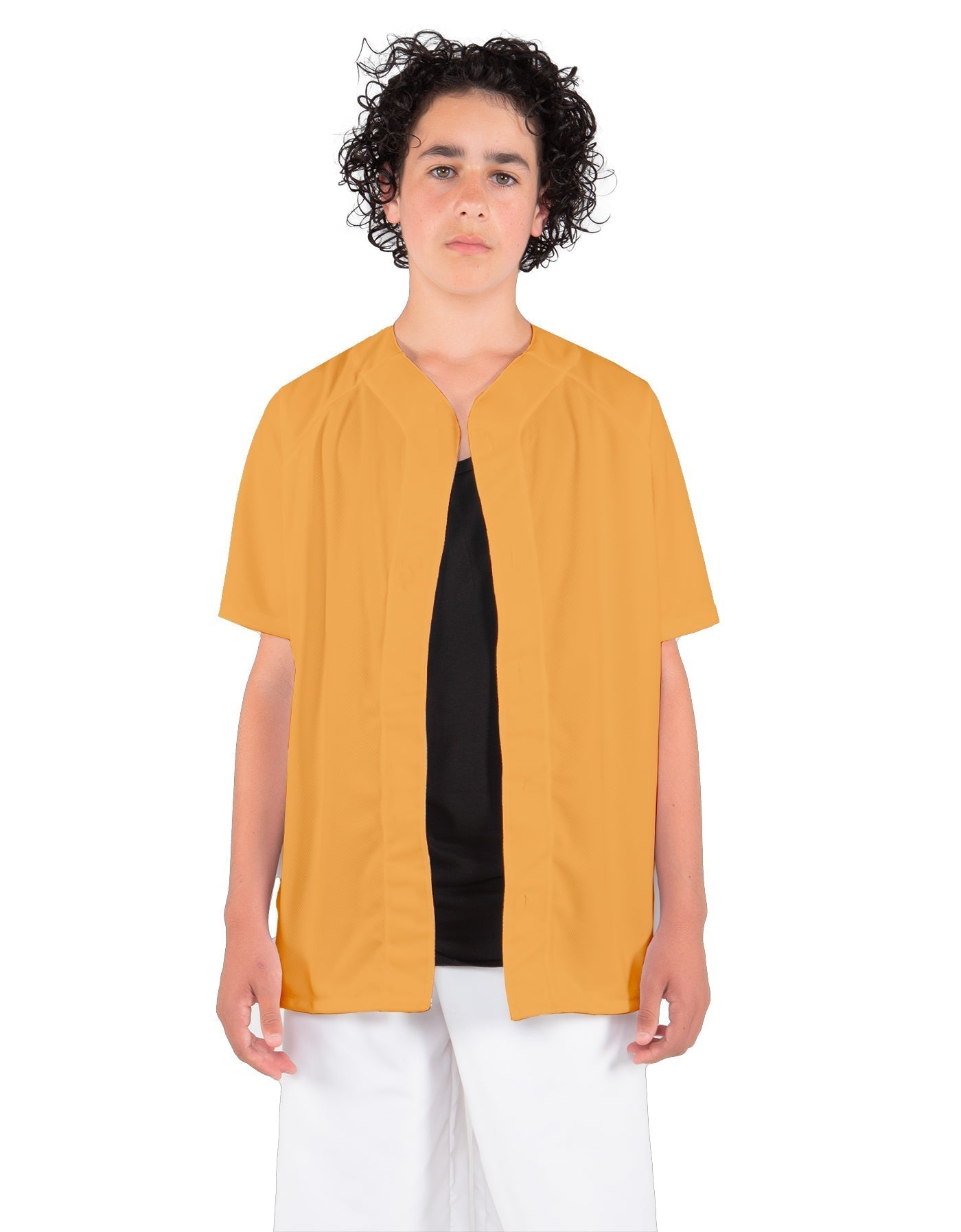 Solid Baseball Jersey With Snaps