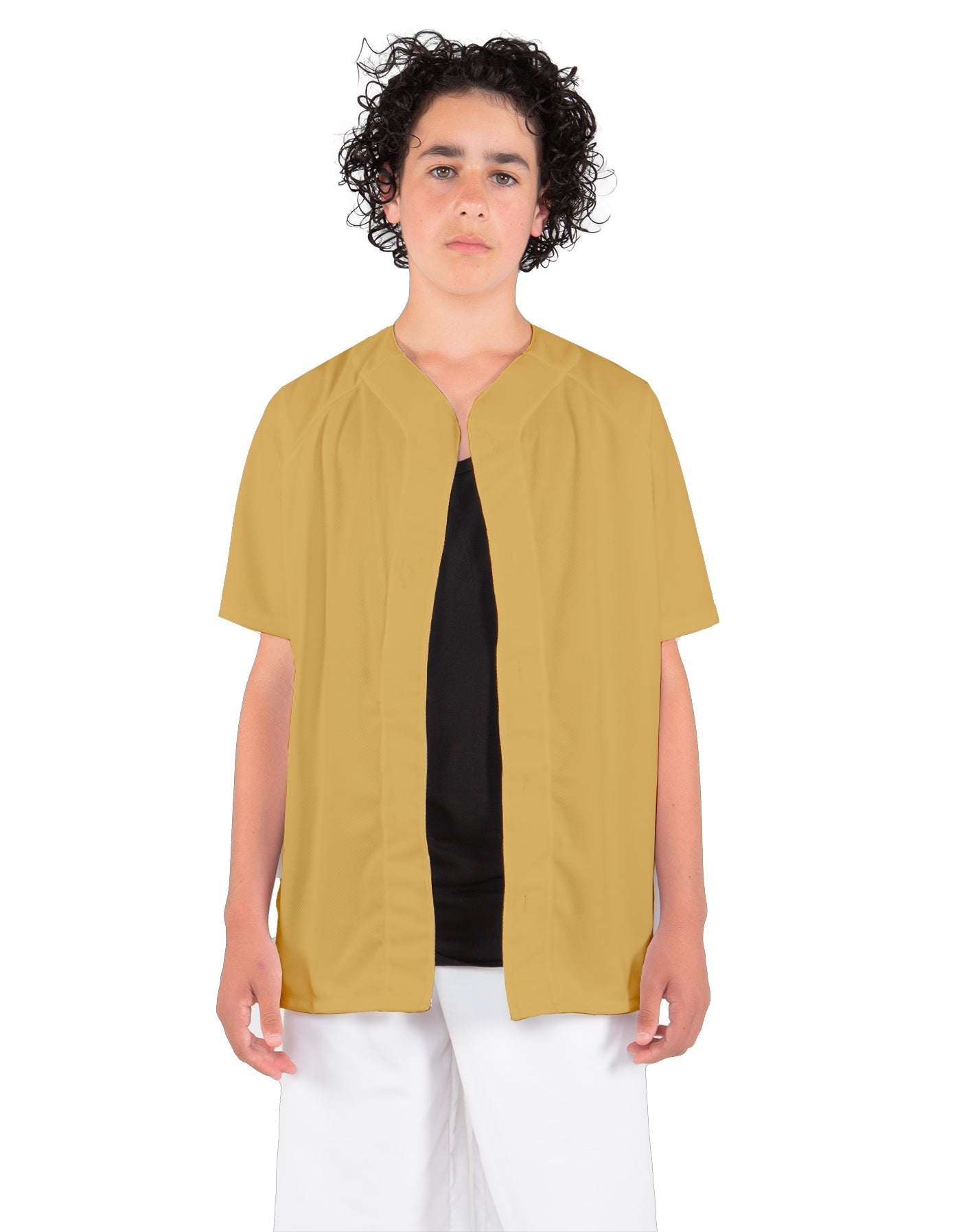 Solid Baseball Jersey With Snaps