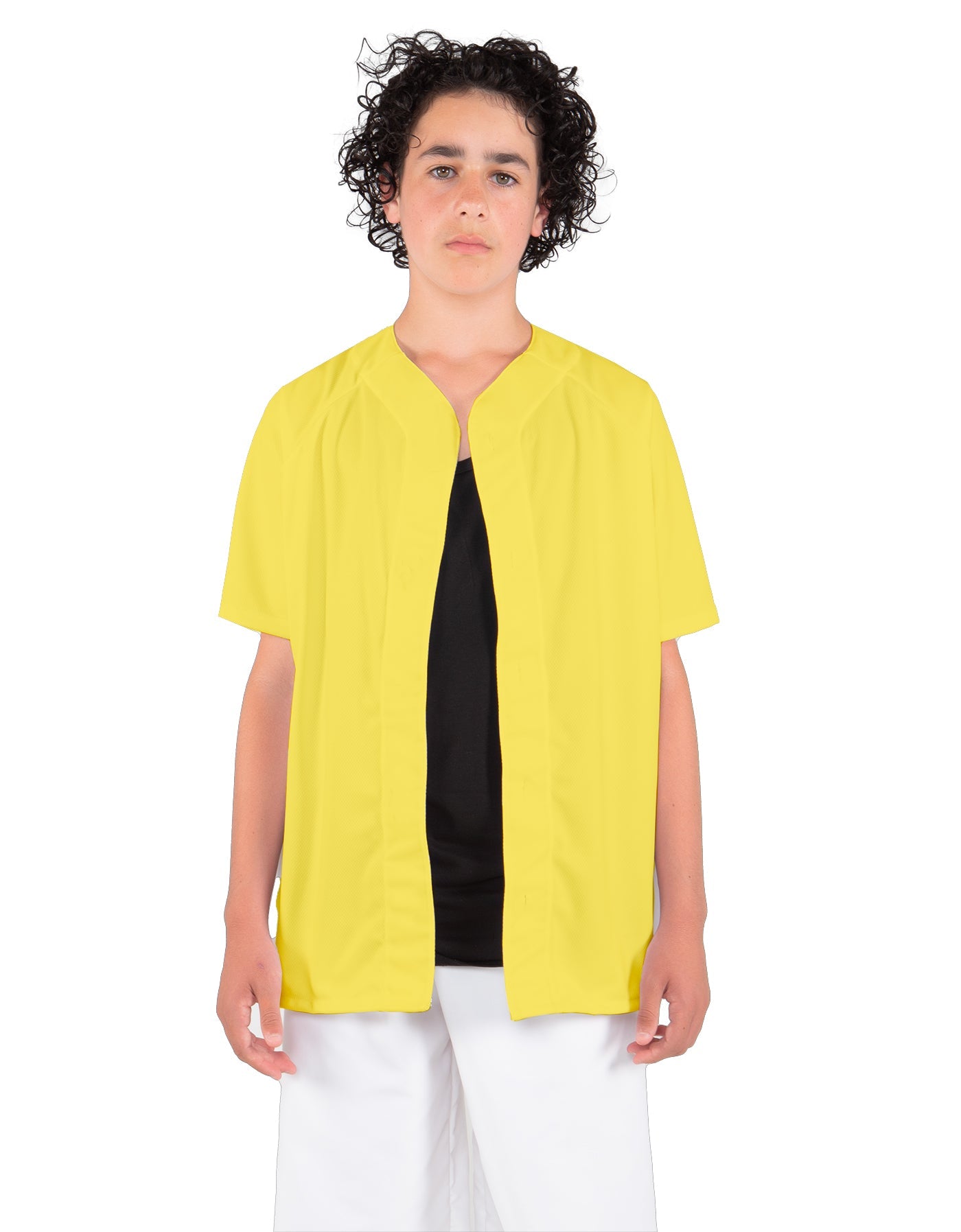 Solid Baseball Jersey With Snaps