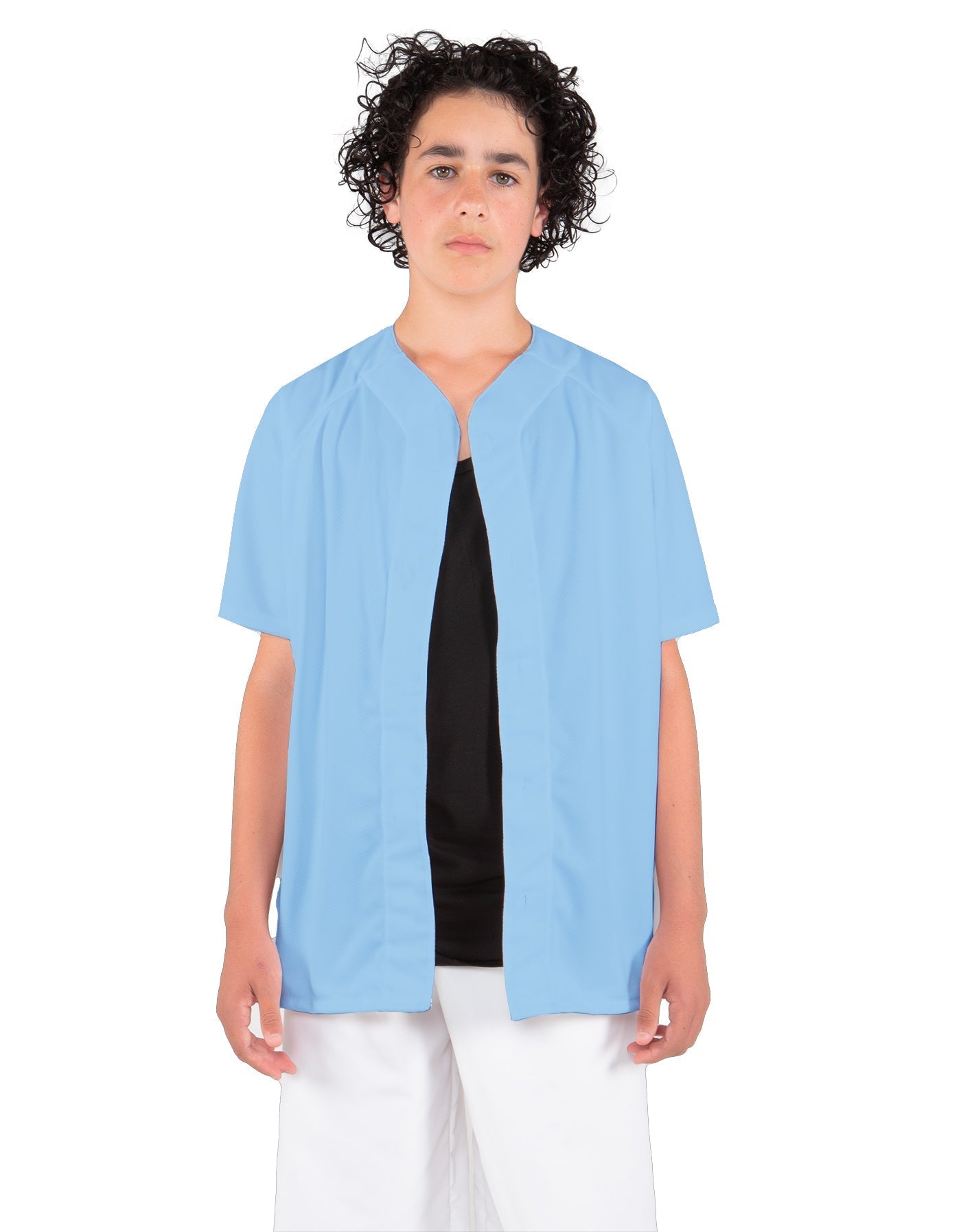 Solid Baseball Jersey With Snaps