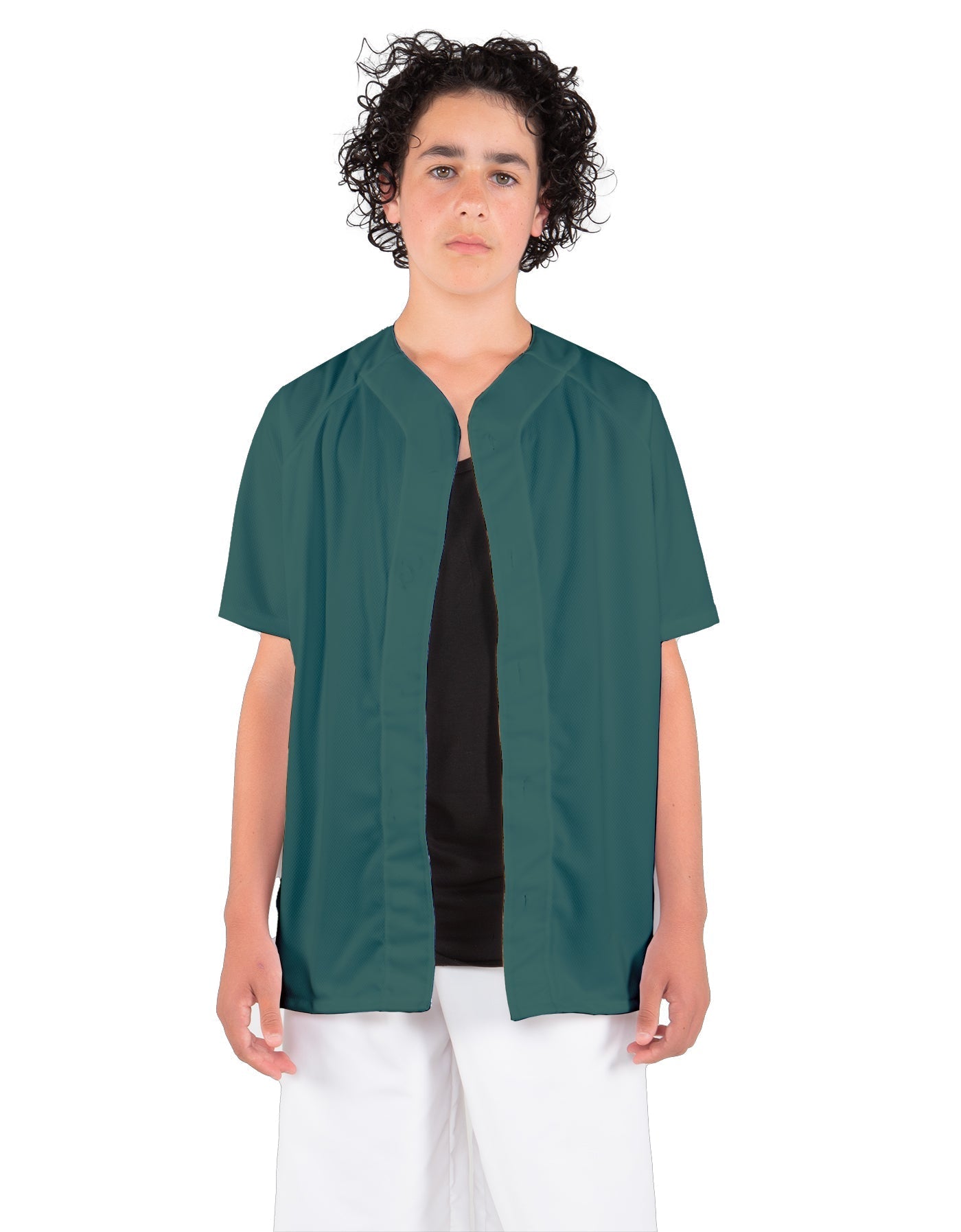 Solid Baseball Jersey With Snaps