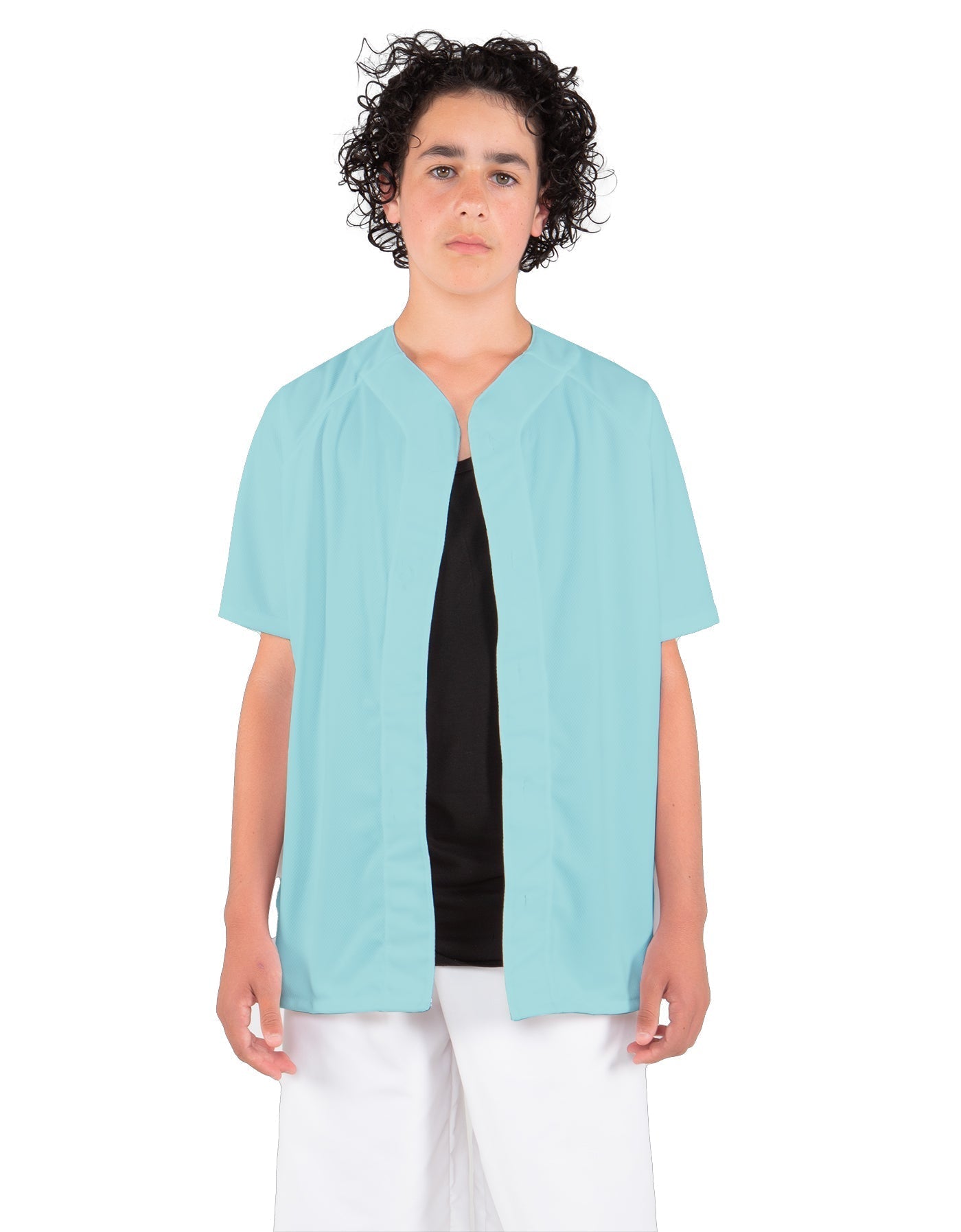 Solid Baseball Jersey With Snaps