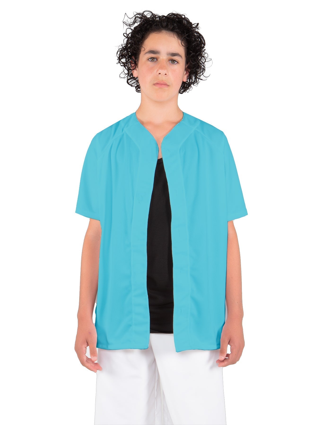 Solid Baseball Jersey With Snaps