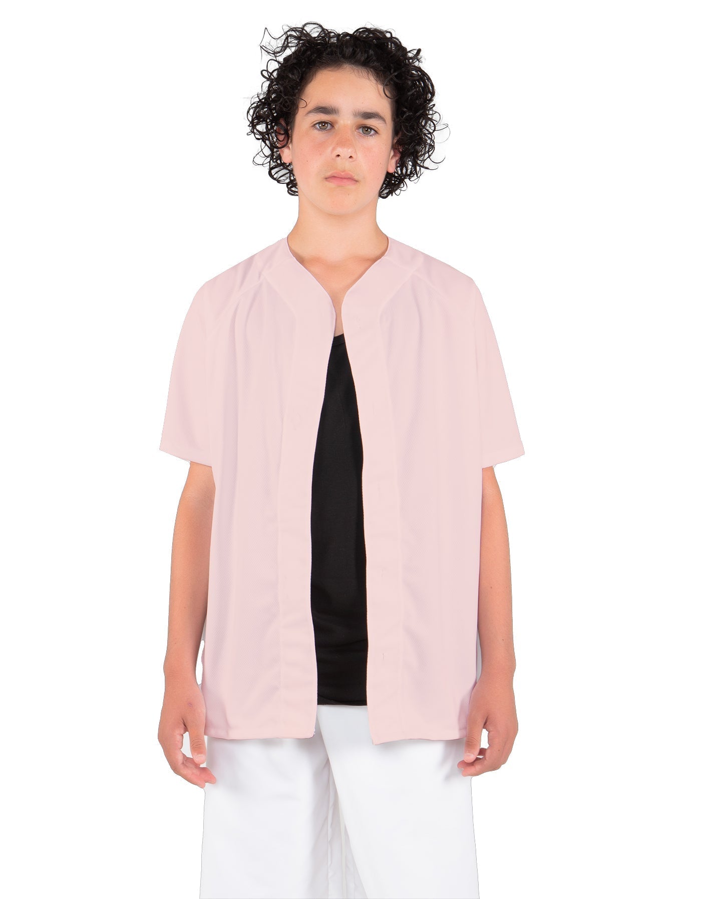 Solid Baseball Jersey With Snaps