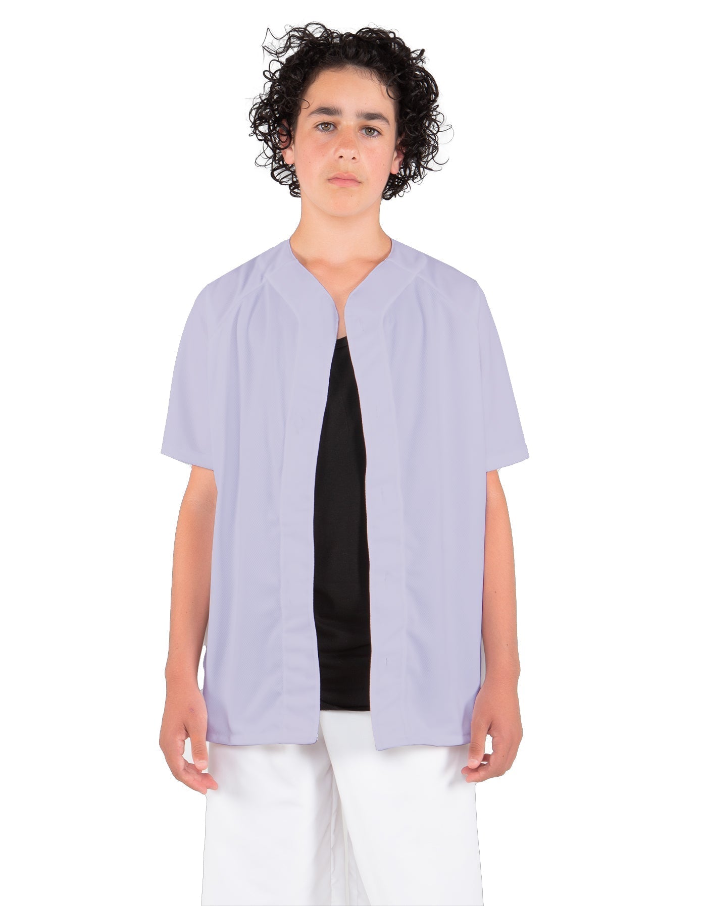 Solid Baseball Jersey With Snaps