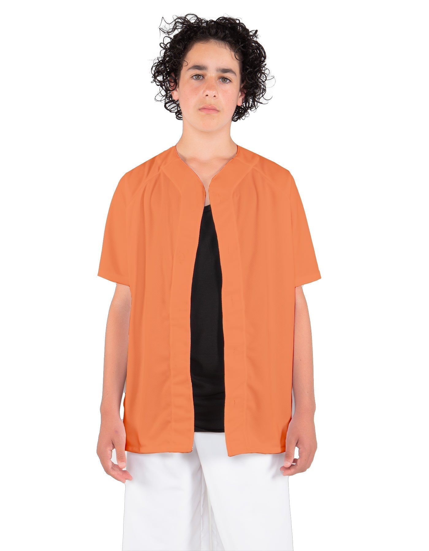 Solid Baseball Jersey With Snaps